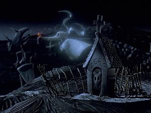 Zero the ghost dog from the beloved movie "The Nightmare Before Christmas" nightmare before christmas wallpaper