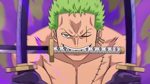 Zoro, the powerful swordsman always ready for a fight. zoro wallpaper