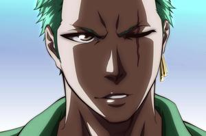Zoro Wielding His Swords in an Epic Stance zoro wallpaper