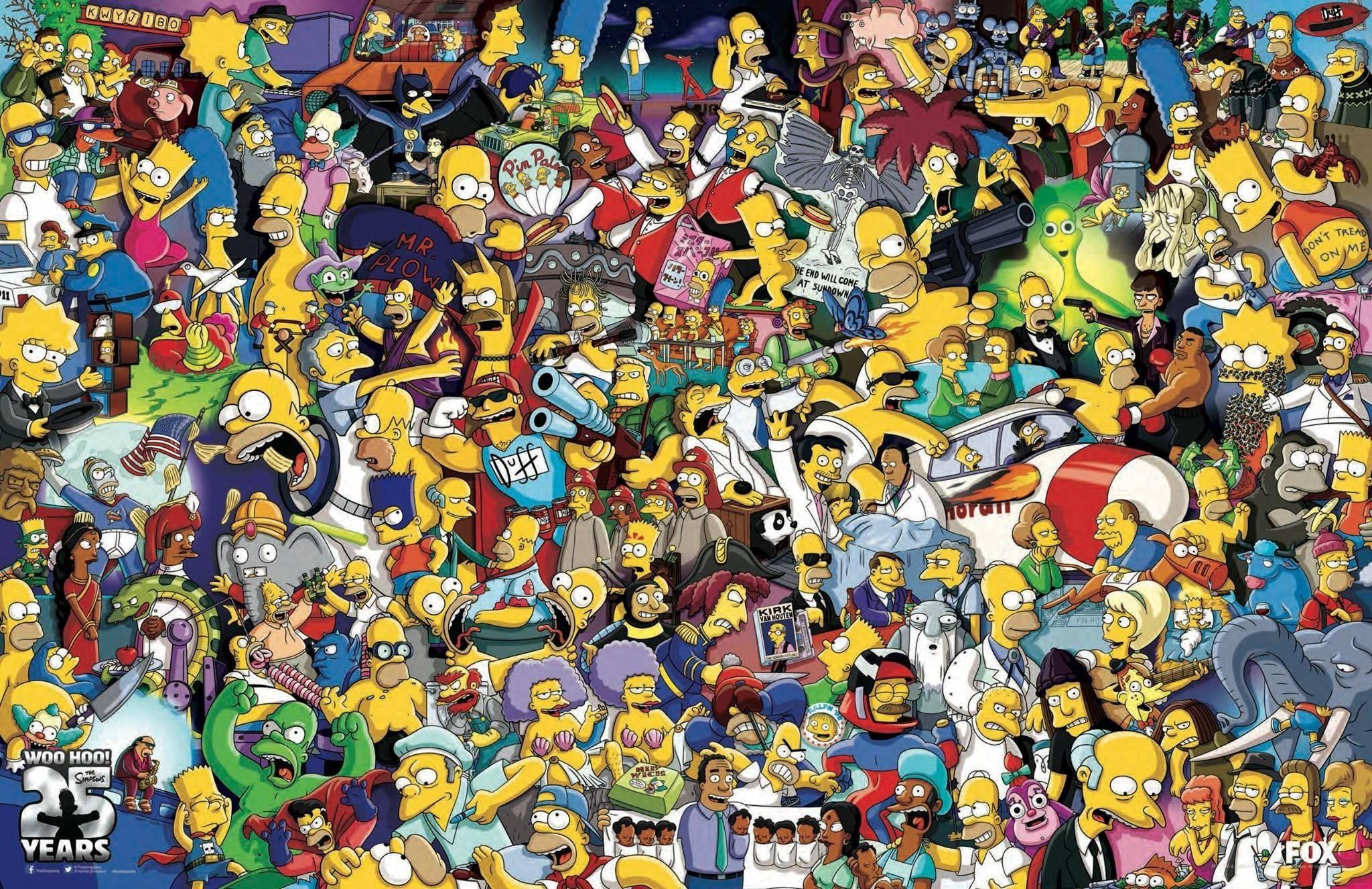 25 Years Of The Simpsons Collage — 2048x1326 wallpaper