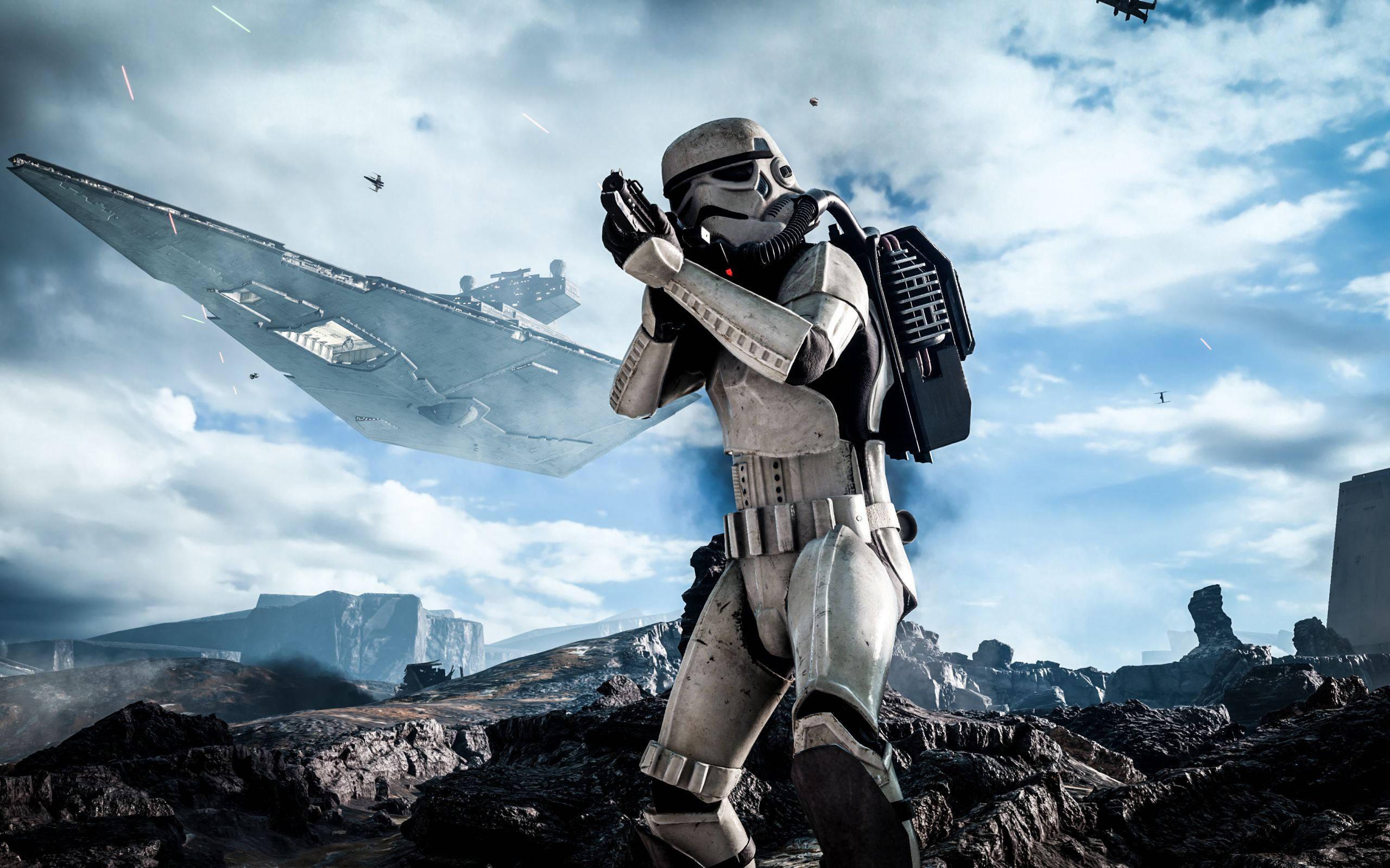 2560x1600 Star Wars Stormtrooper And Star Destroyer — 2560x1600 wallpaper