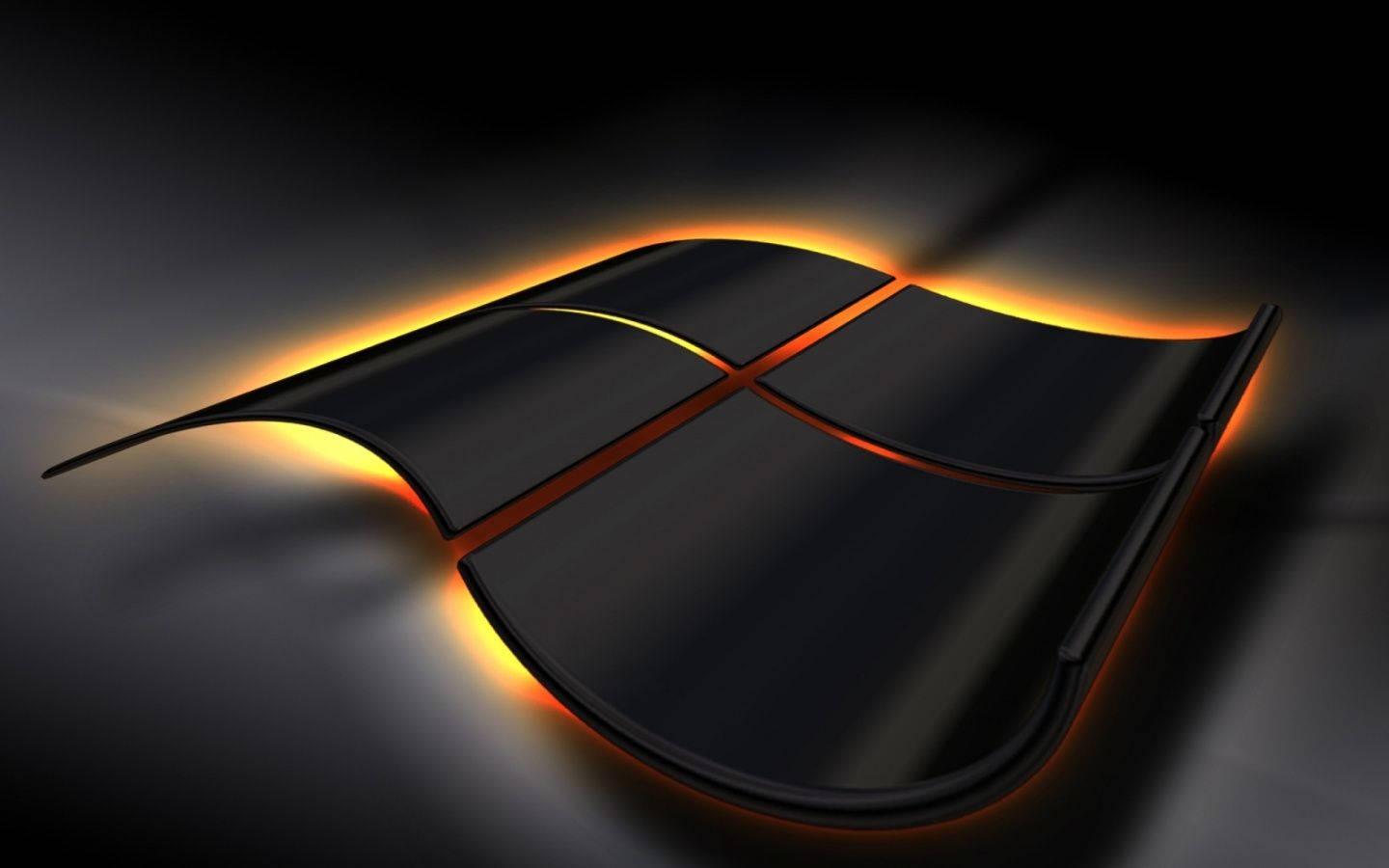 3D Black Windows Laptop — 1440x900 wallpaper