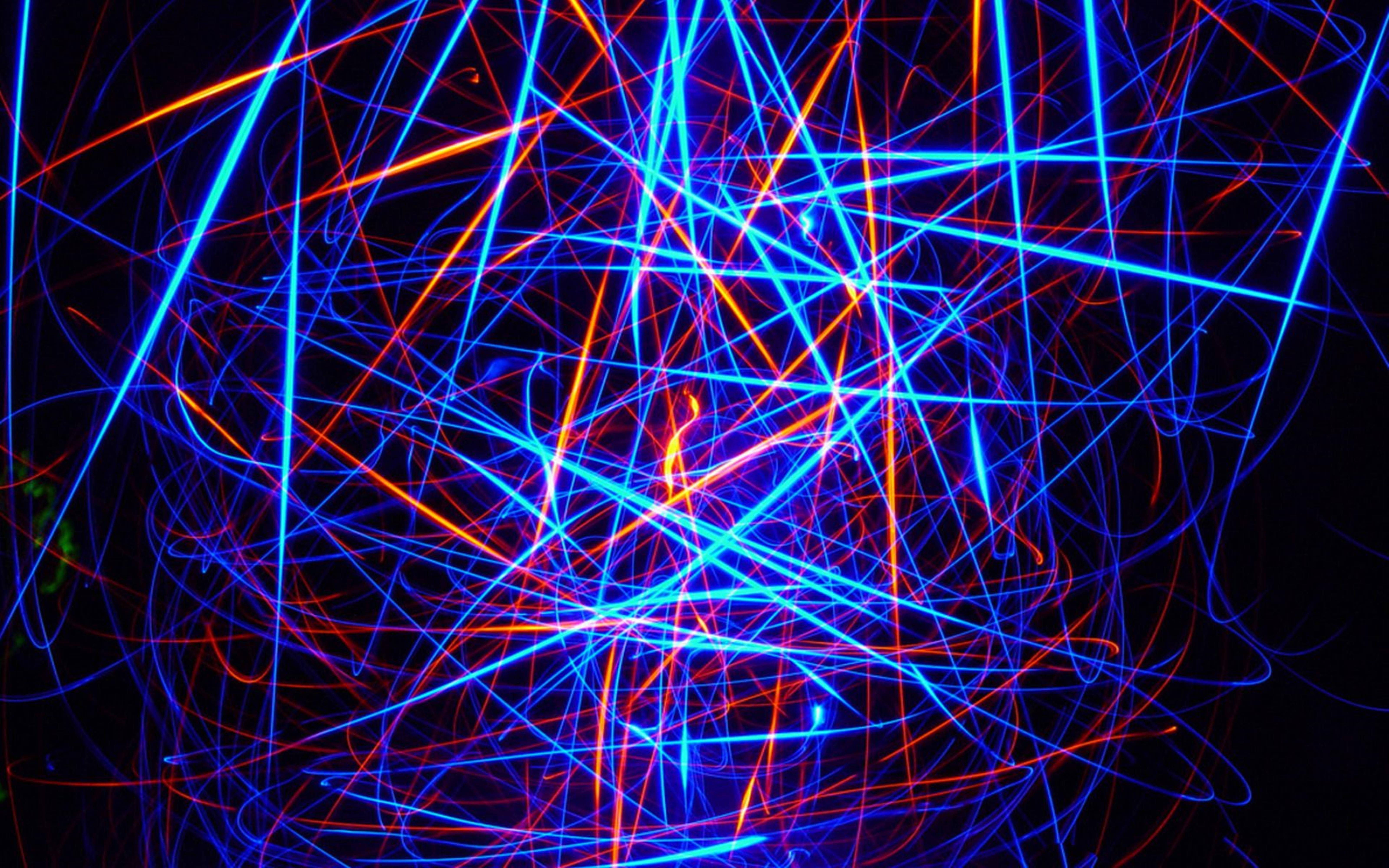 3D HD Random Abstract Blue And Red Lines — 6400x4000 wallpaper