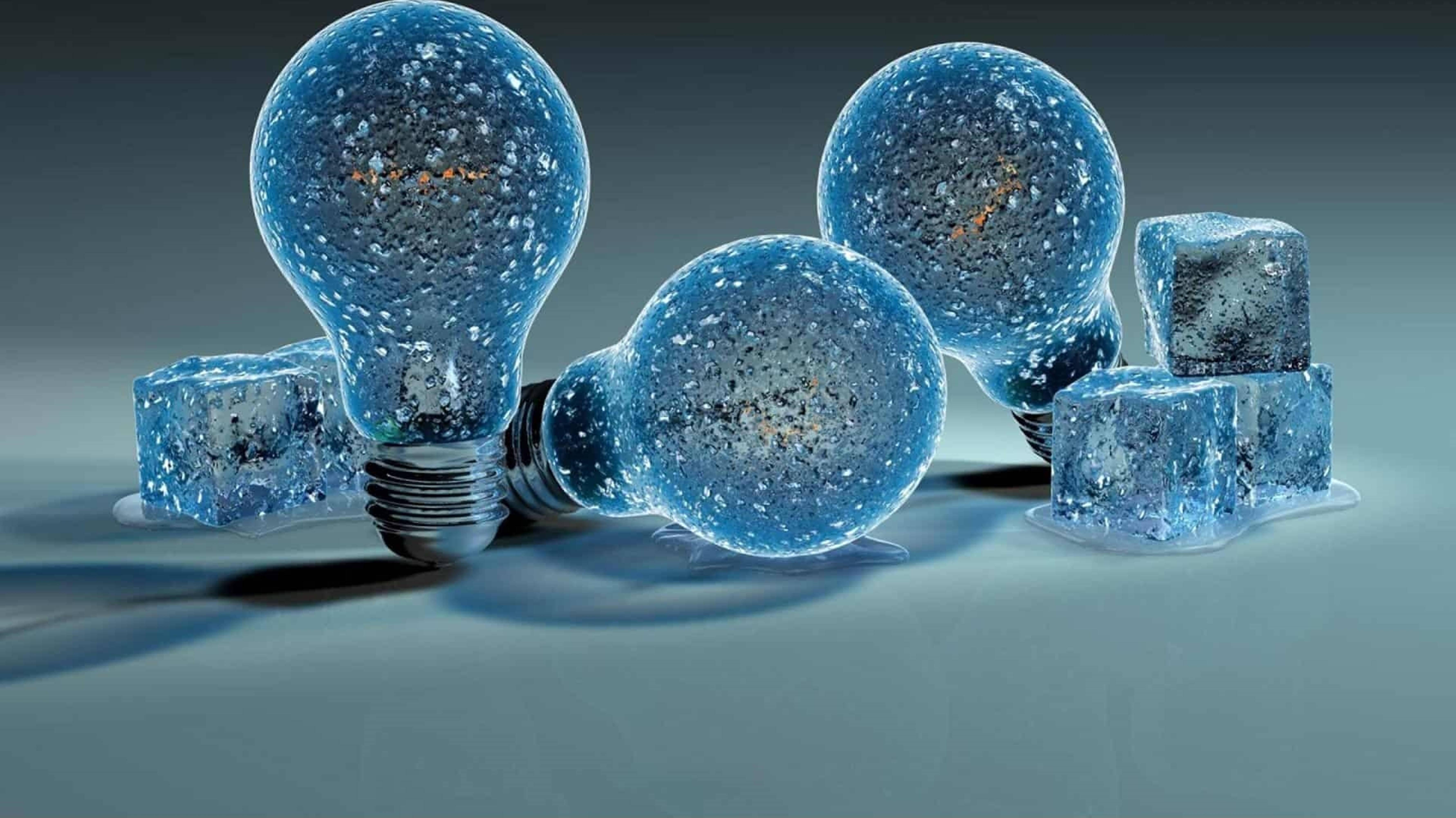 3D HD Sparkly Light Bulb — 7124x4000 wallpaper