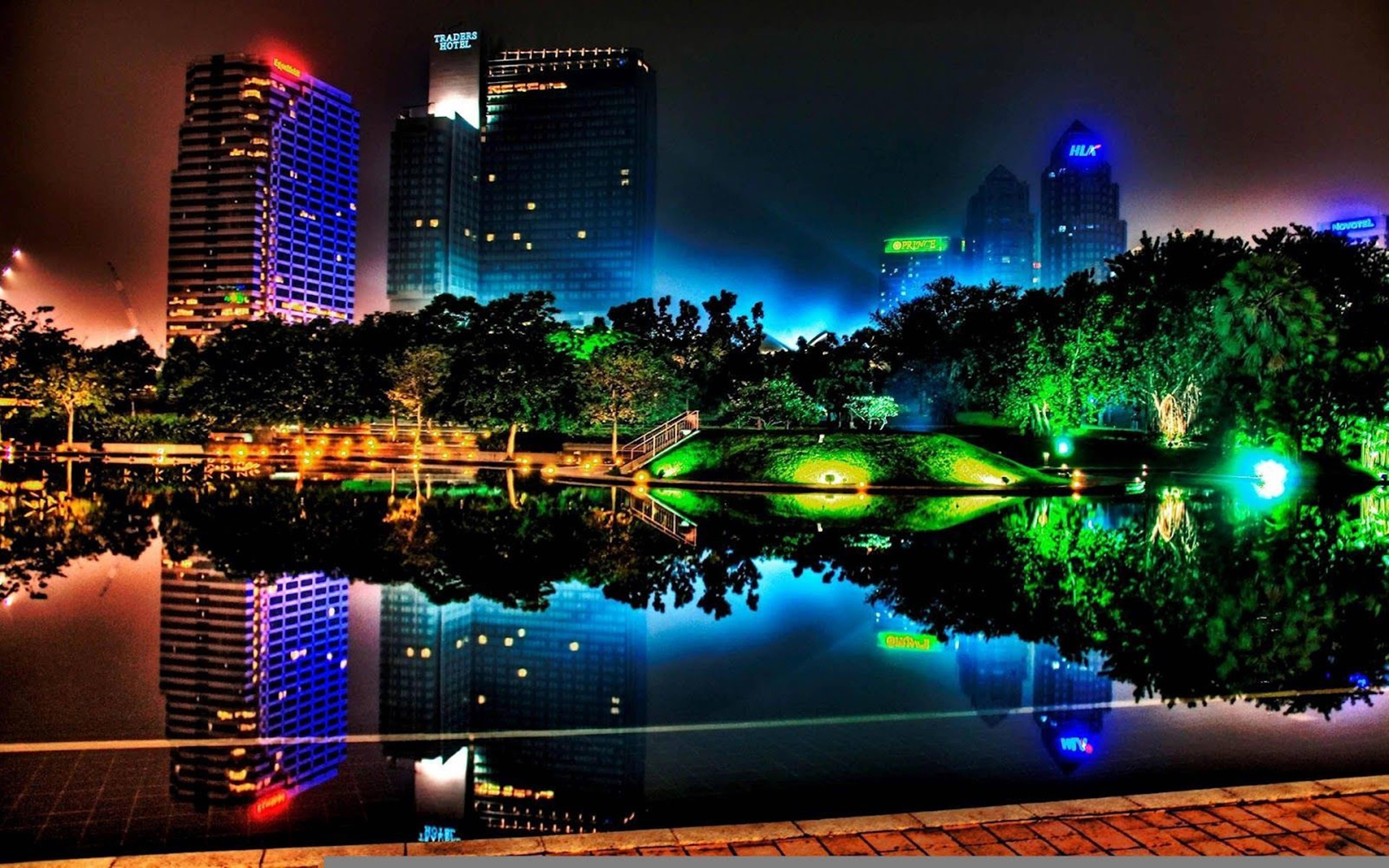 3D HD Urban And Rural Scape Transition — 6400x4000 wallpaper