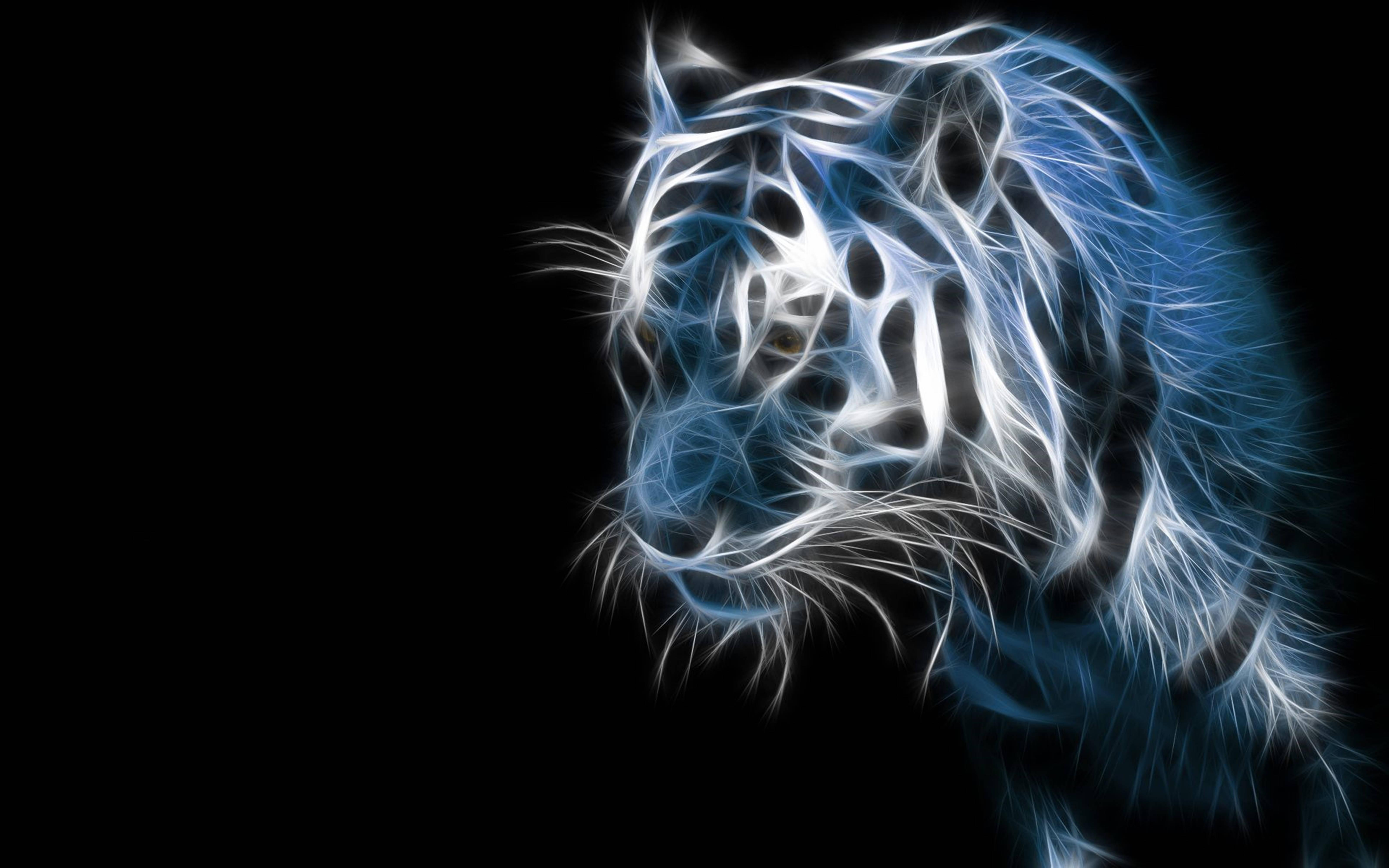 3D HD White Tiger — 6400x4000 wallpaper