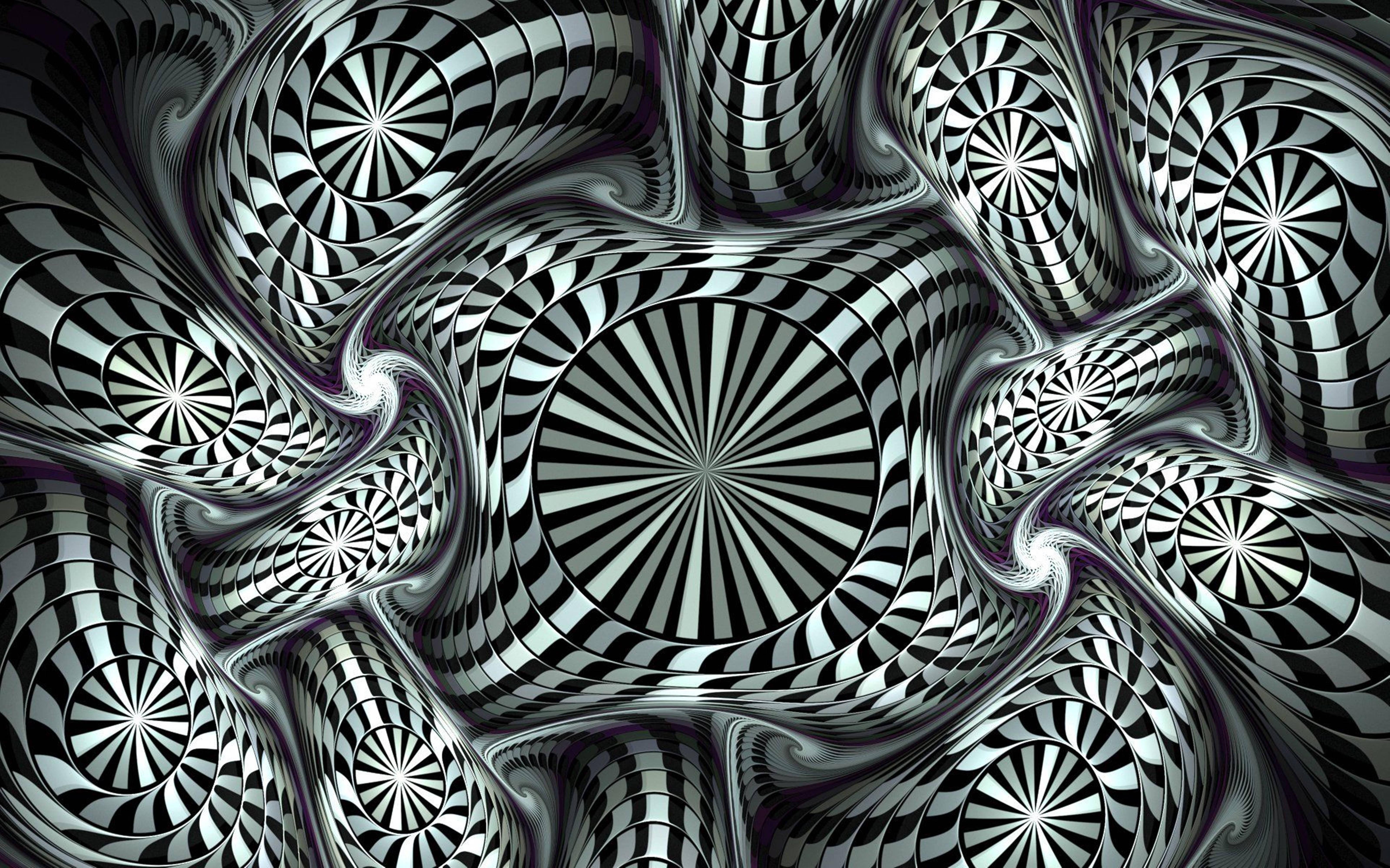 3D HD Zebra Stripes Optical Illusion — 6400x4000 wallpaper