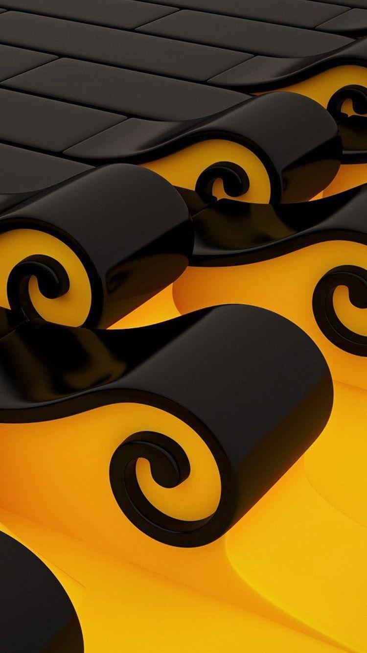3d Iphone Curved Tiles — 750x1334 wallpaper
