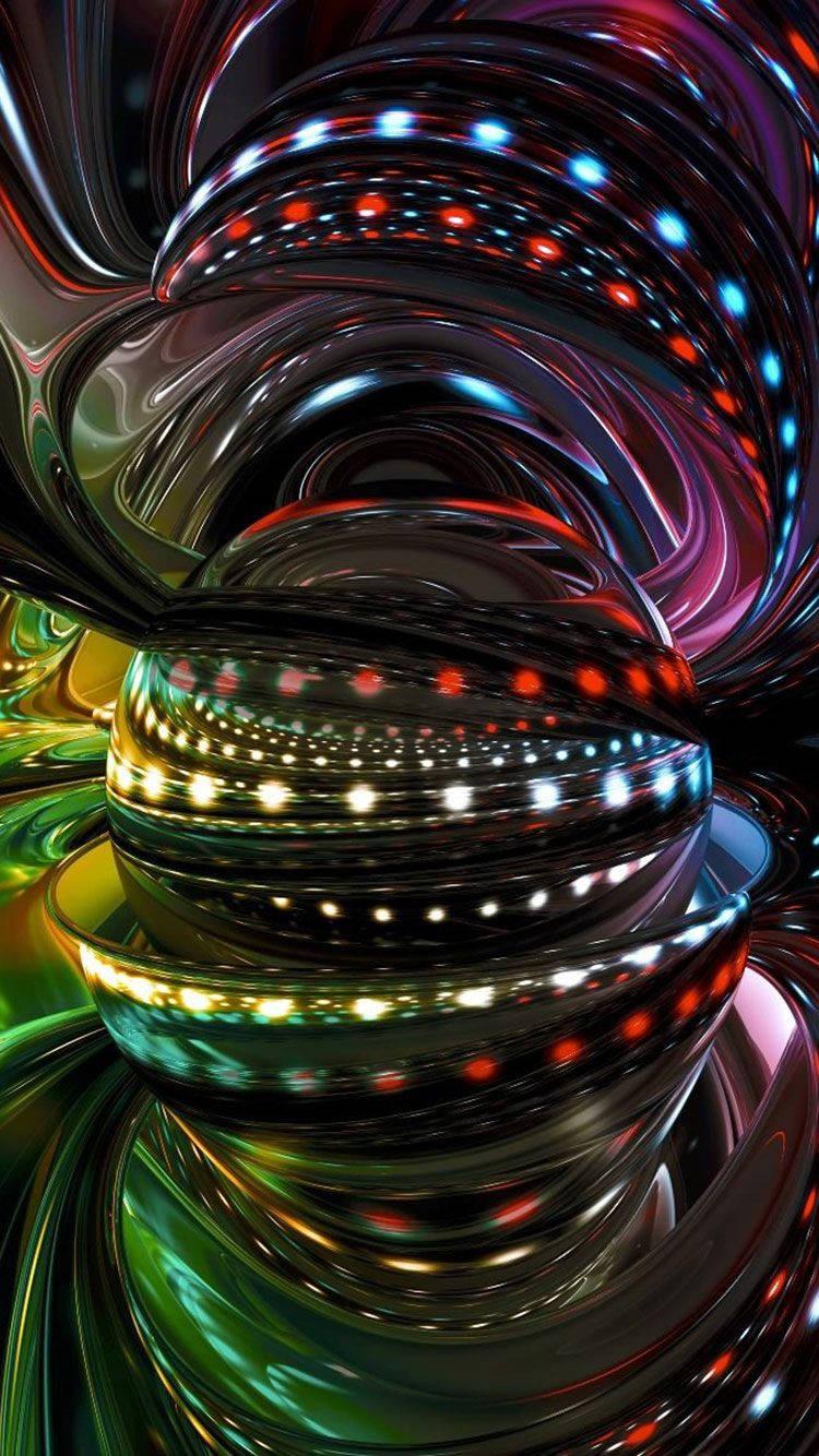 3d Iphone Psychedelic Sphere — 750x1334 wallpaper
