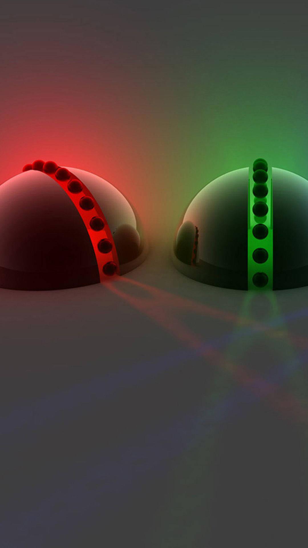 3d Iphone Red And Green Spheres — 1080x1920 wallpaper