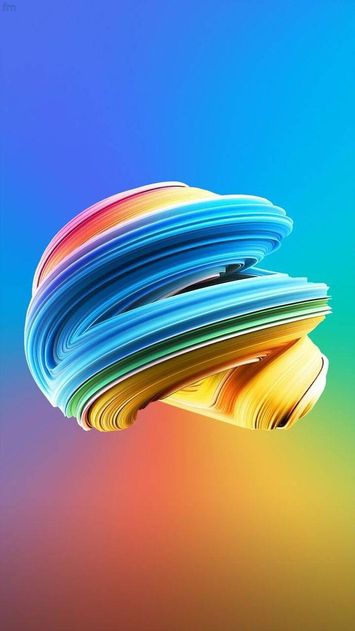 3d Iphone Swirl Of Pastel Colours — 720x1280 wallpaper