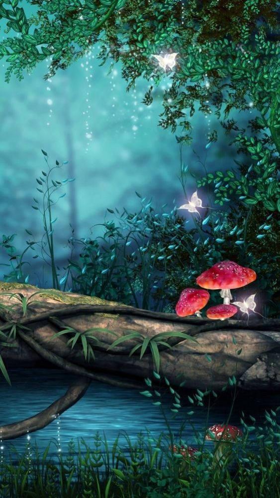 3D Phone Magic Forest Swamp — 563x1000 wallpaper