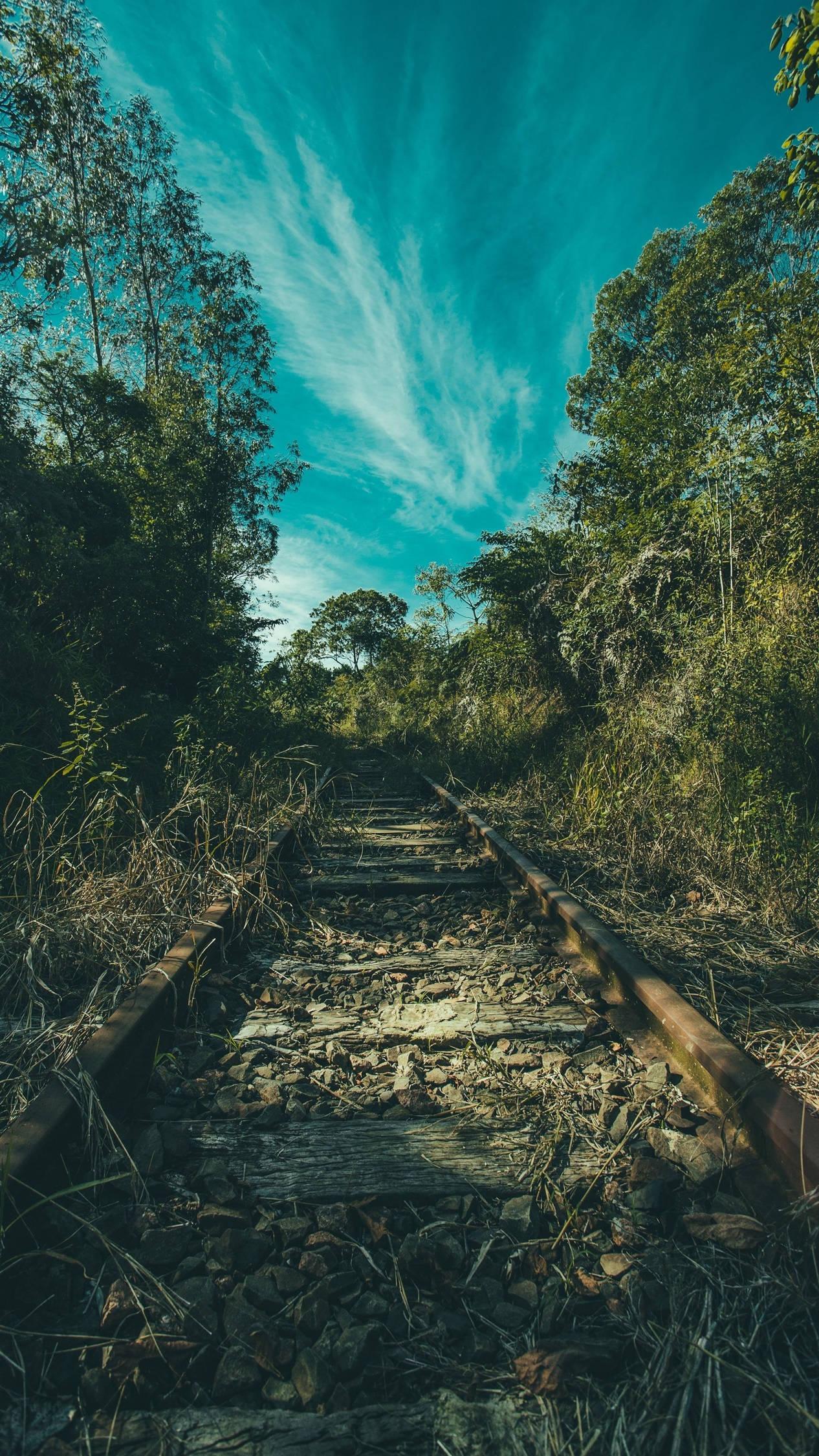 4K Android Old Train Rail — 1266x2250 wallpaper