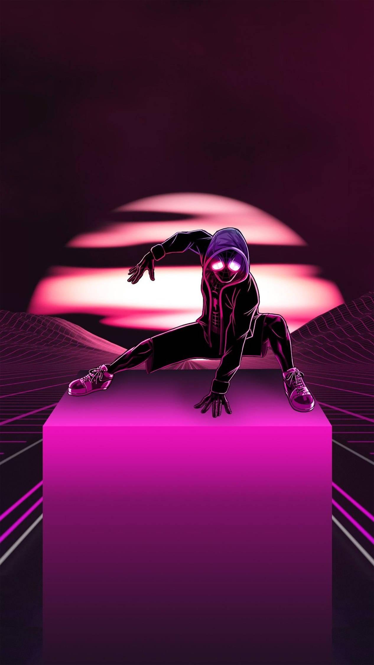 4K Android Pink Spiderman — 1266x2250 wallpaper
