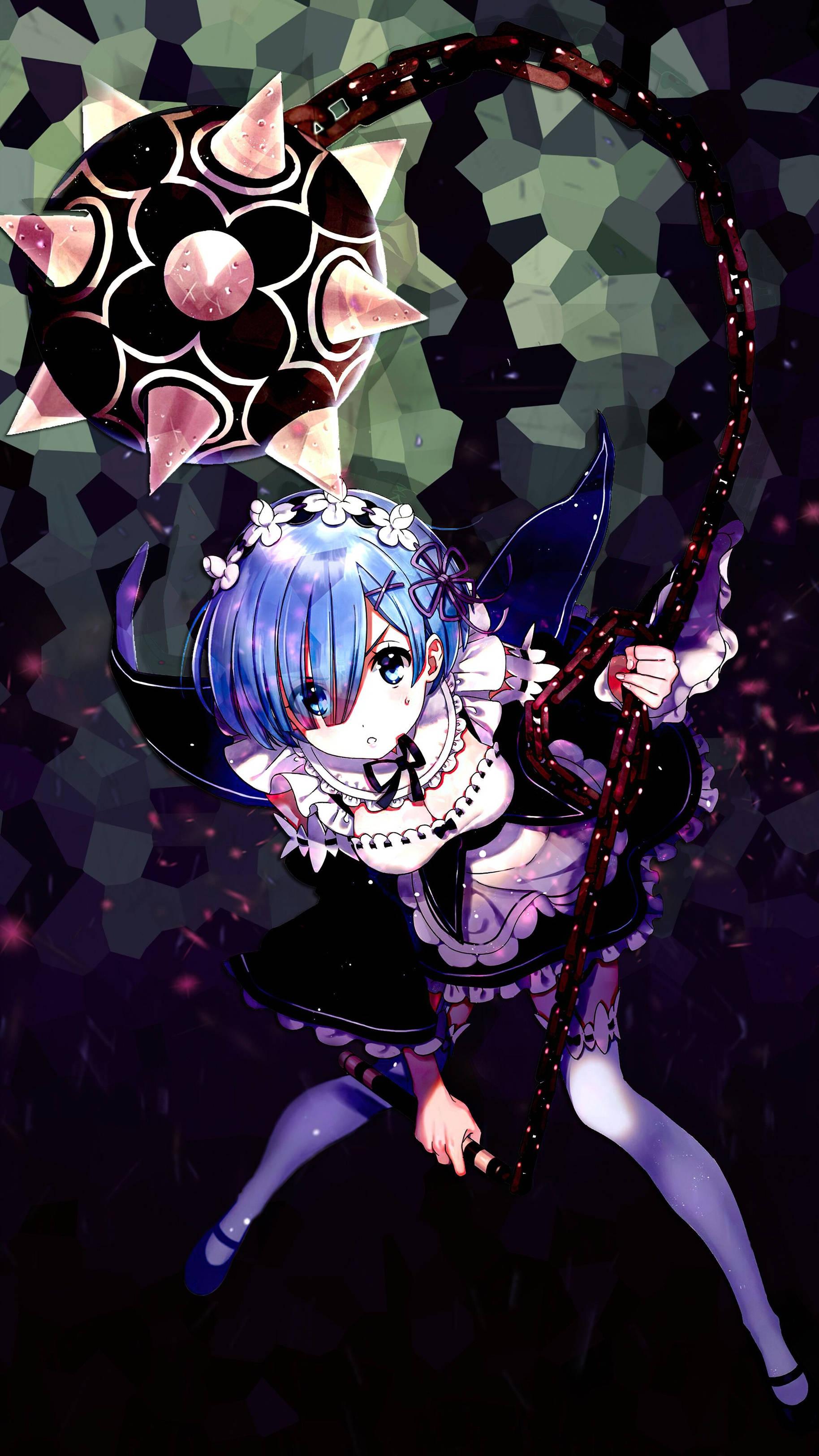 4K Anime IPhone Re:Zero Rem — 1828x3250 wallpaper