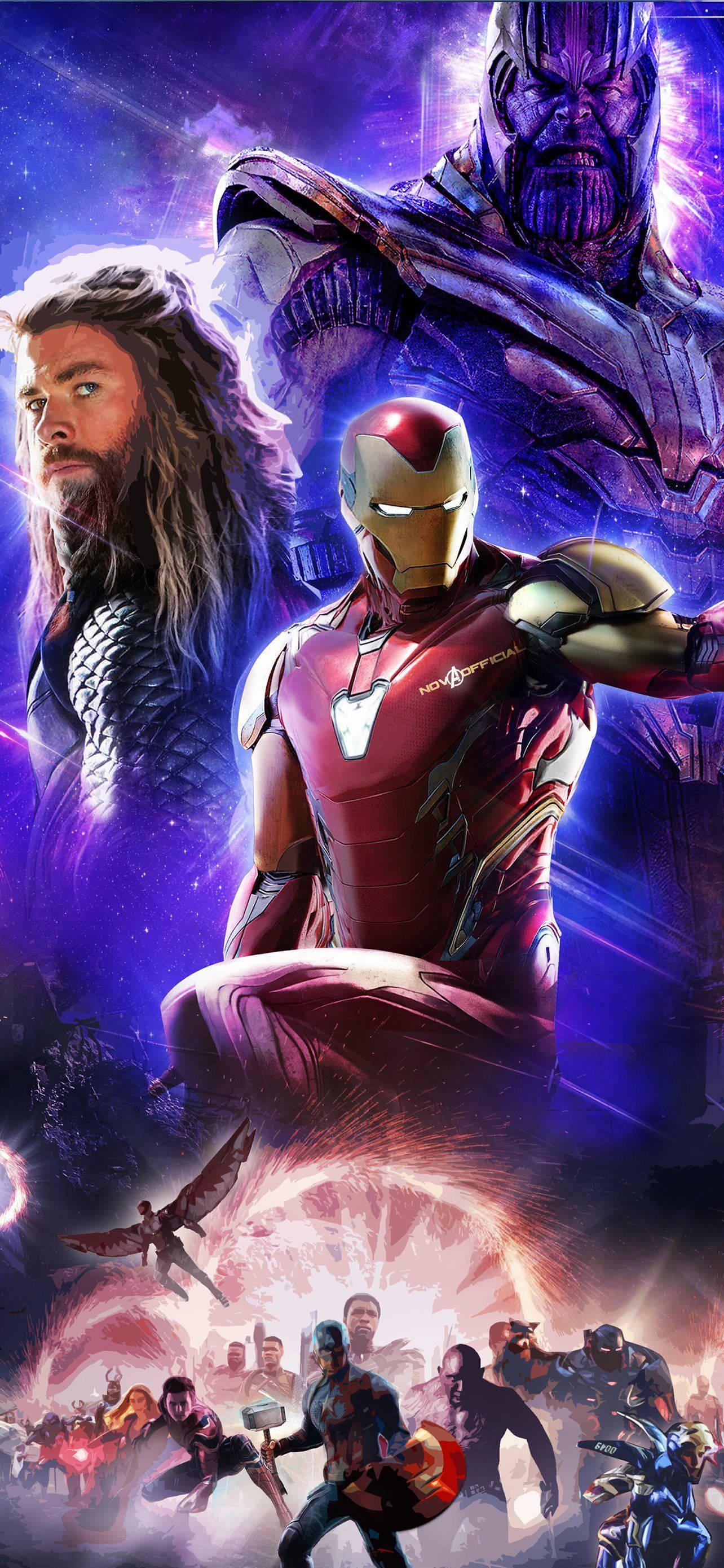 4k Avengers Big Characters — 1284x2778 wallpaper
