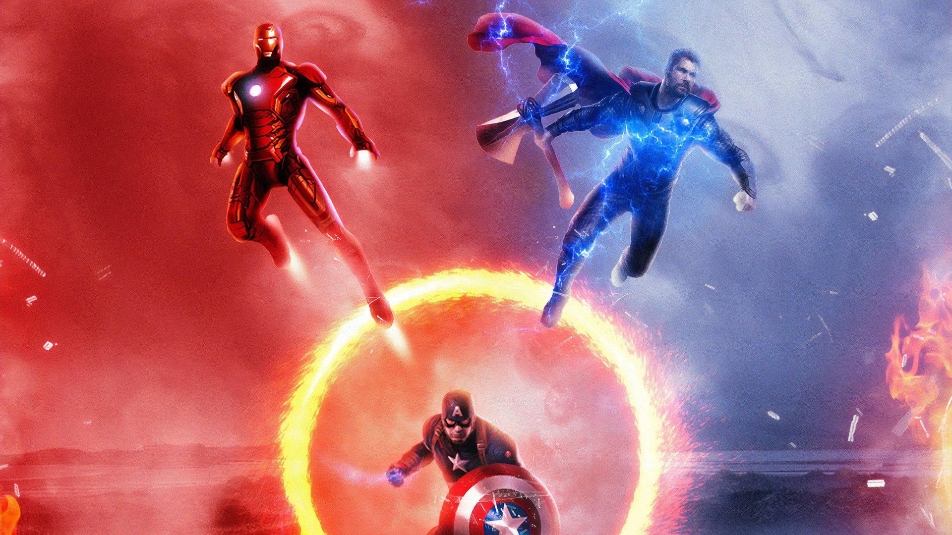 4k Avengers Big Three Heroes — 1920x1080 wallpaper