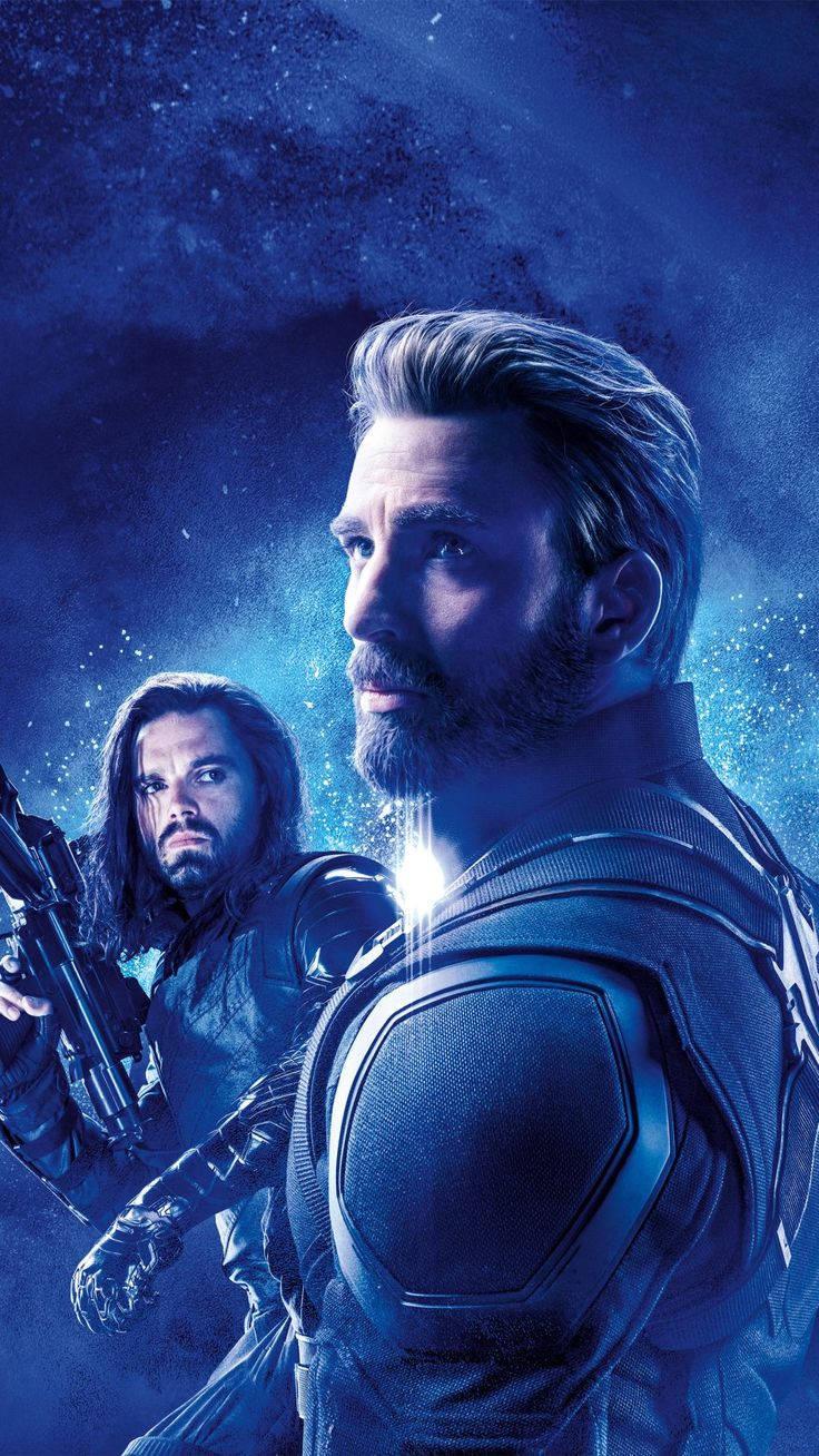 4k Avengers Cap And Bucky — 736x1308 wallpaper