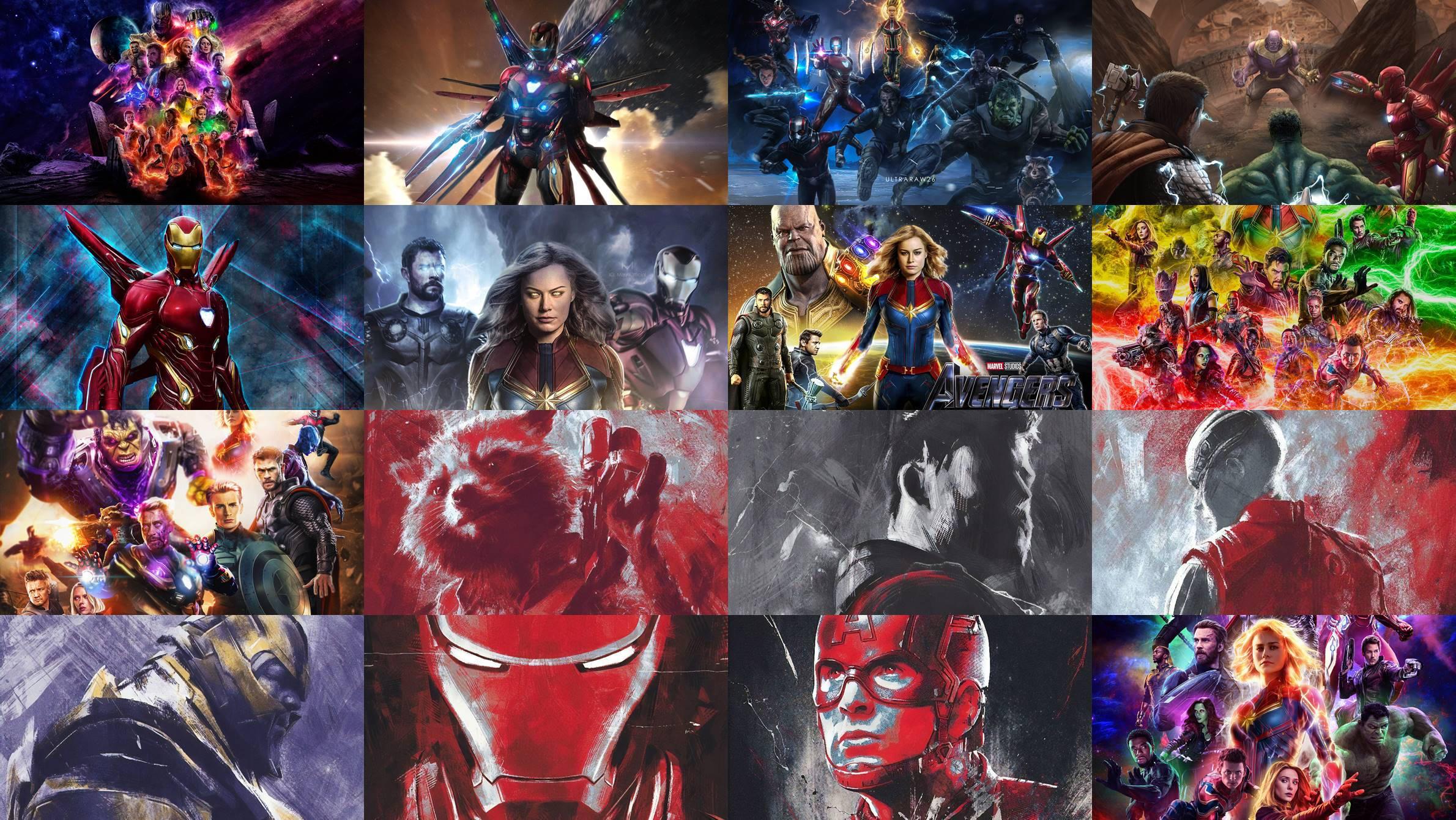 4k Avengers Collage — 2380x1340 wallpaper