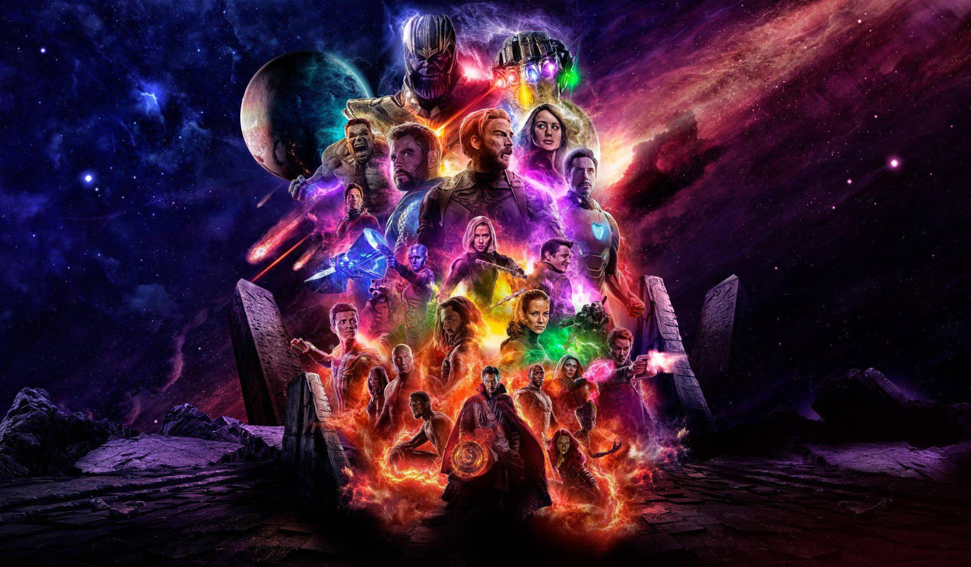4k Avengers Colorful Glow — 1920x1122 wallpaper