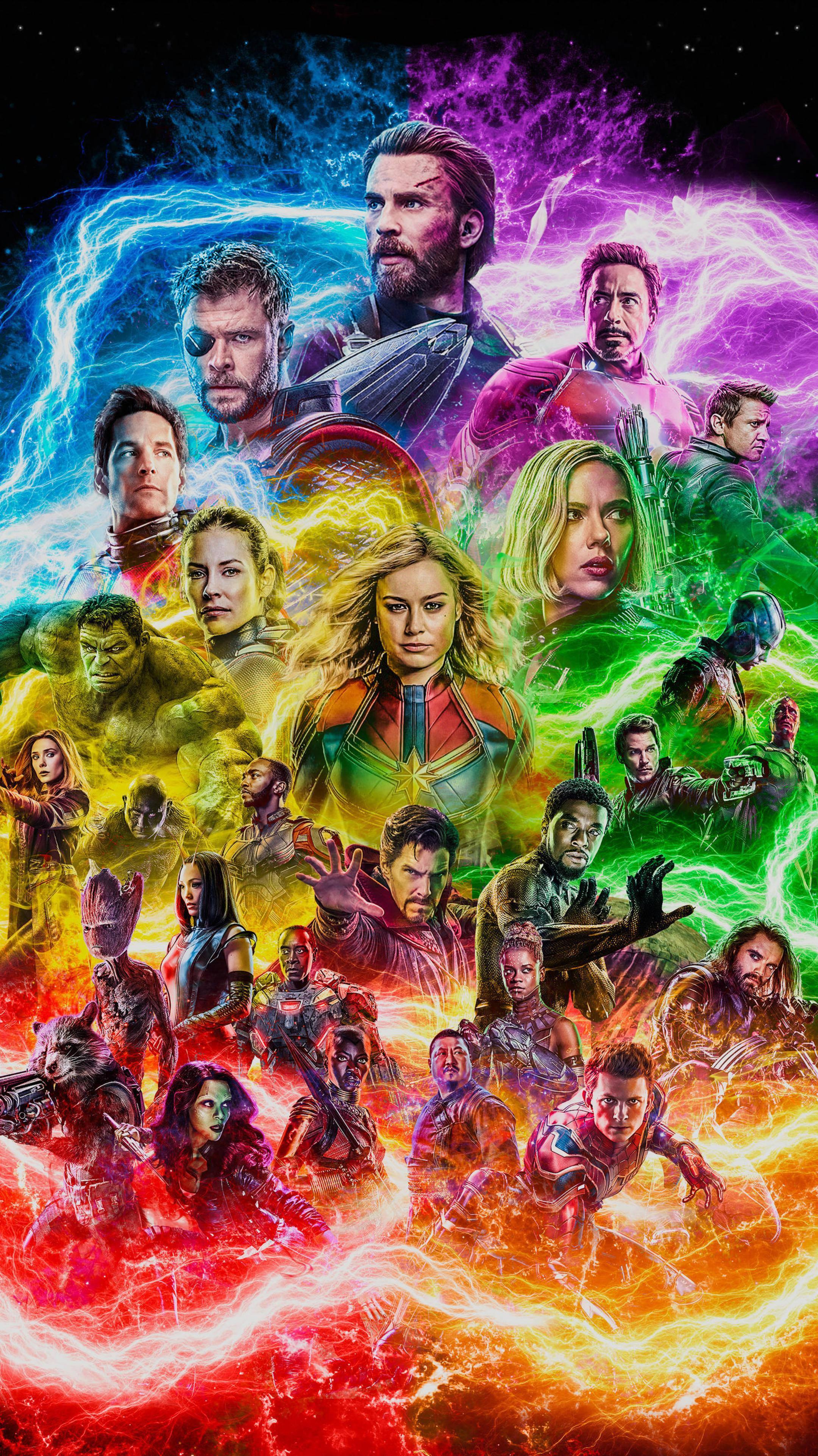 4k Avengers Colorful Portrait — 2160x3840 wallpaper