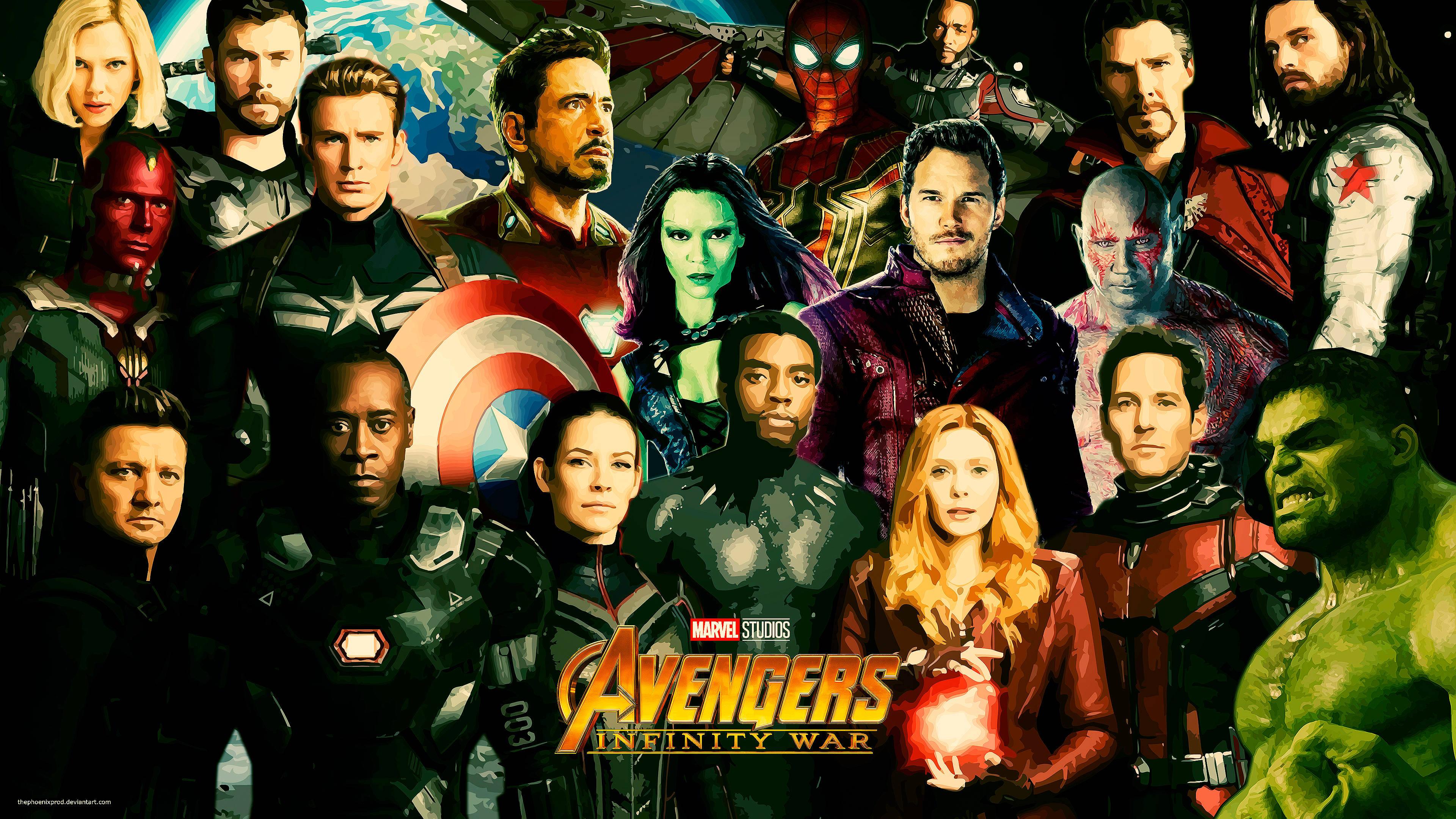 4k Avengers Infinity War Characters — 3840x2160 wallpaper