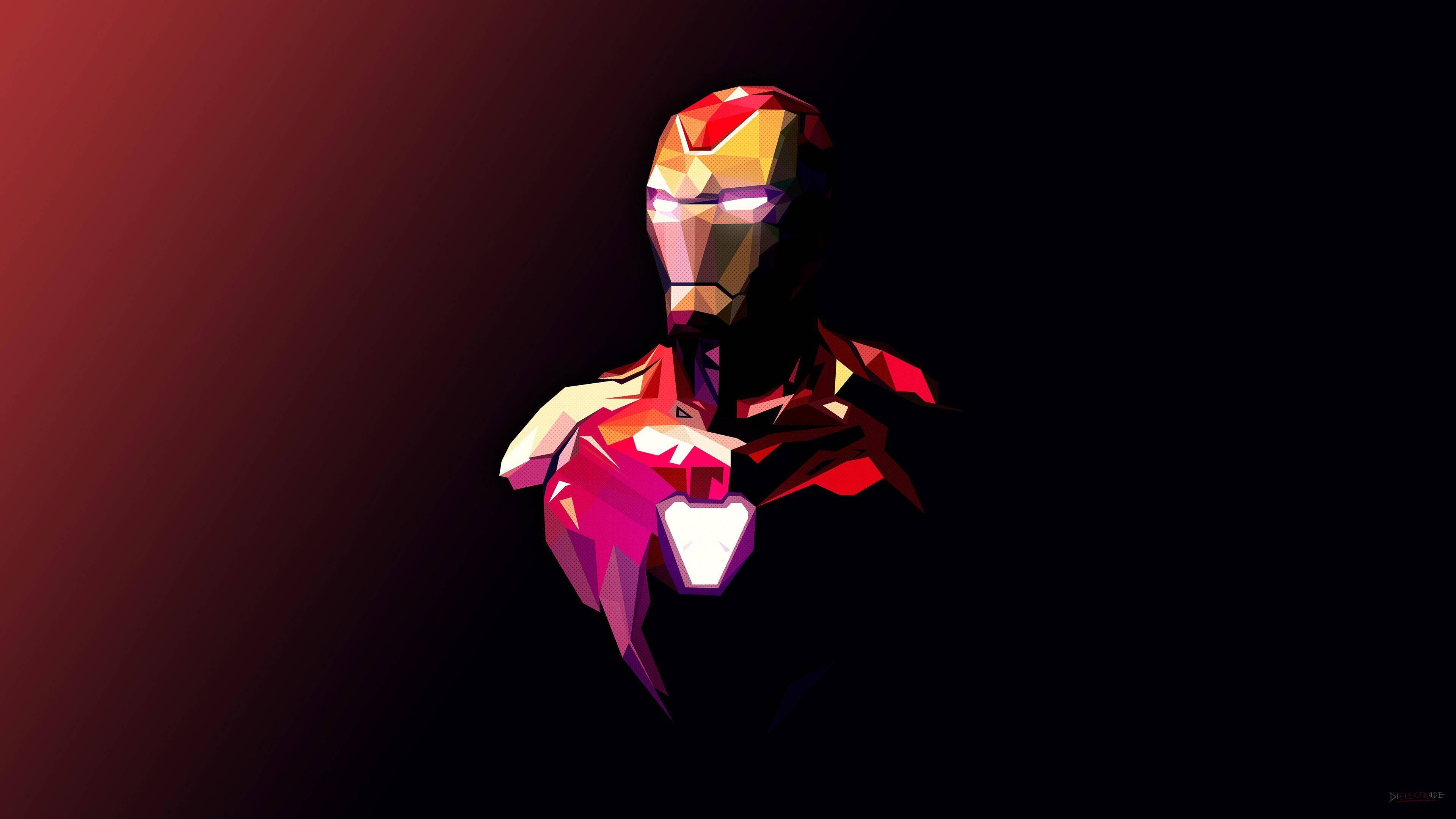 4k Avengers Iron Man Minimalist — 3840x2160 wallpaper