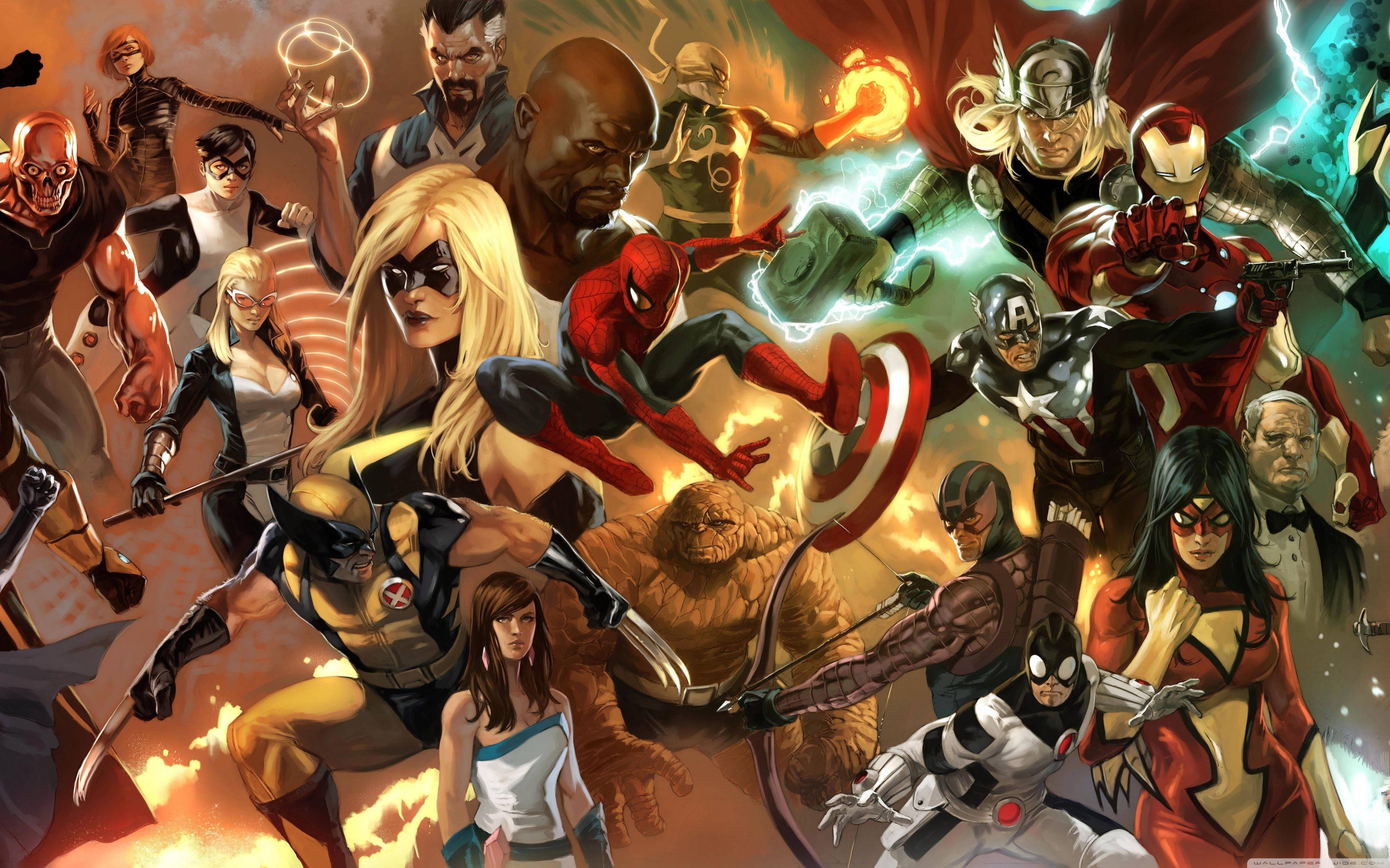 4k Avengers Marvel Comic Characters — 3840x2400 wallpaper