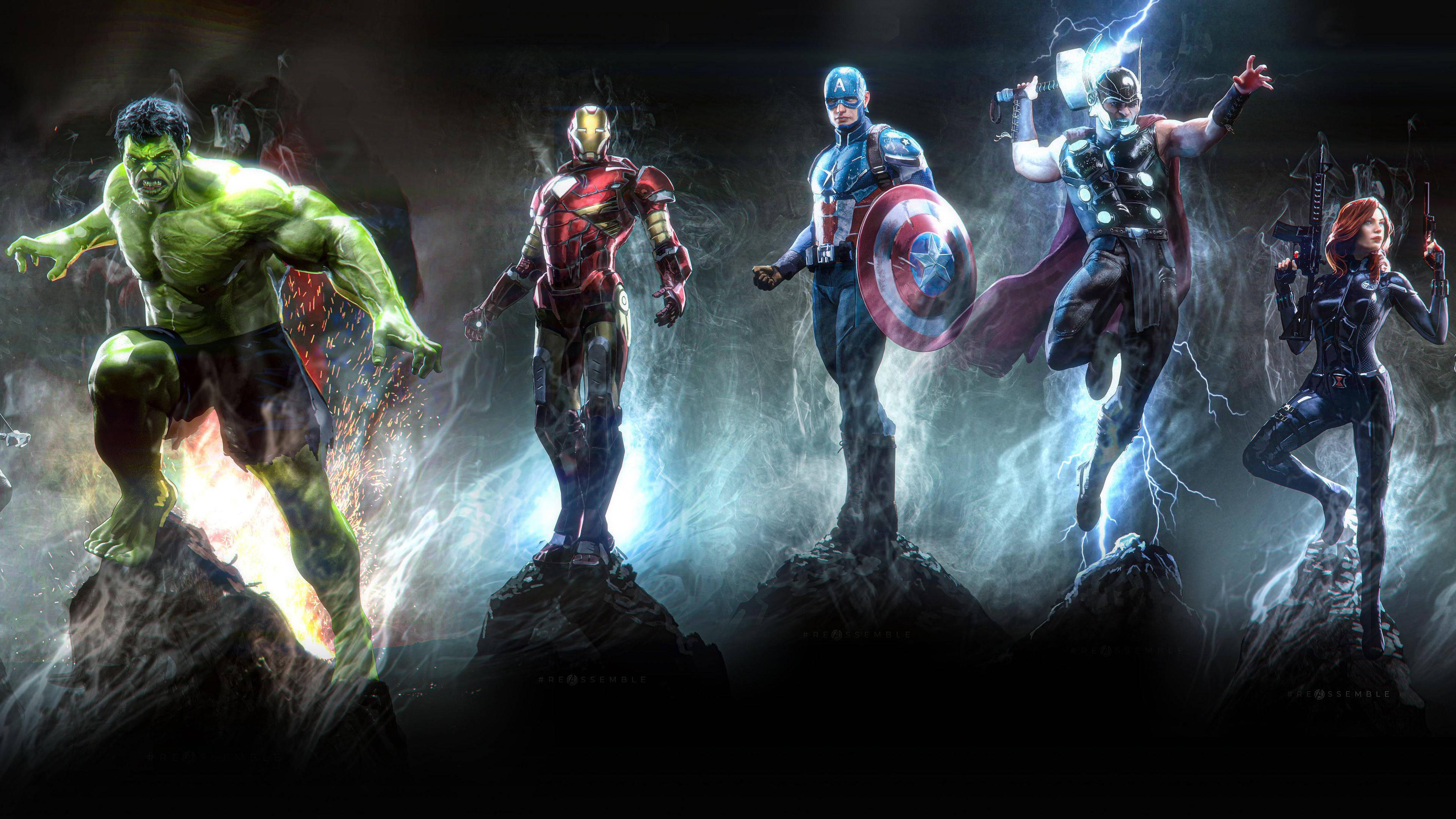 4k Avengers Original 6 — 3840x2160 wallpaper
