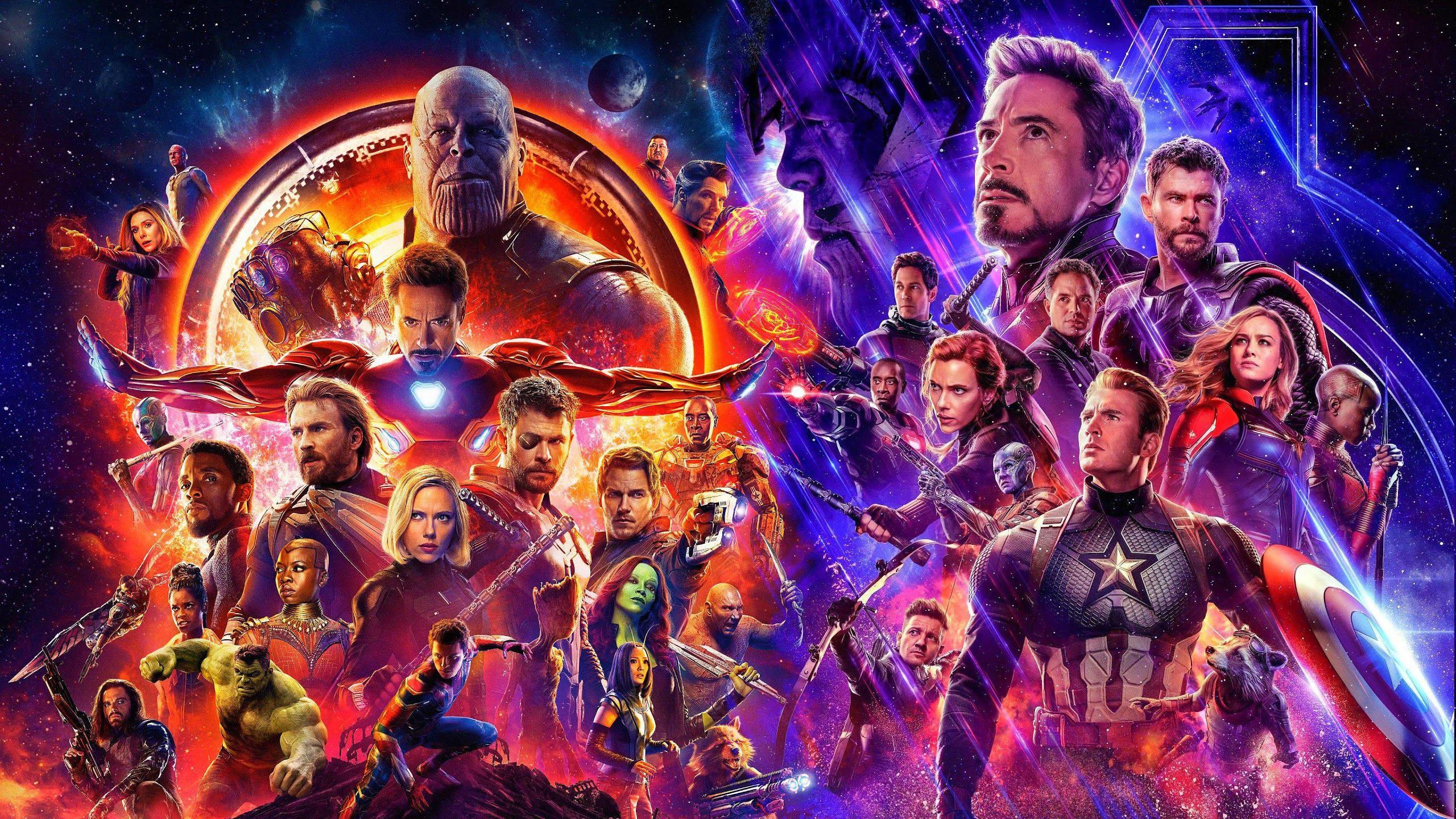 4k Avengers Side By Side Poster — 2560x1440 wallpaper
