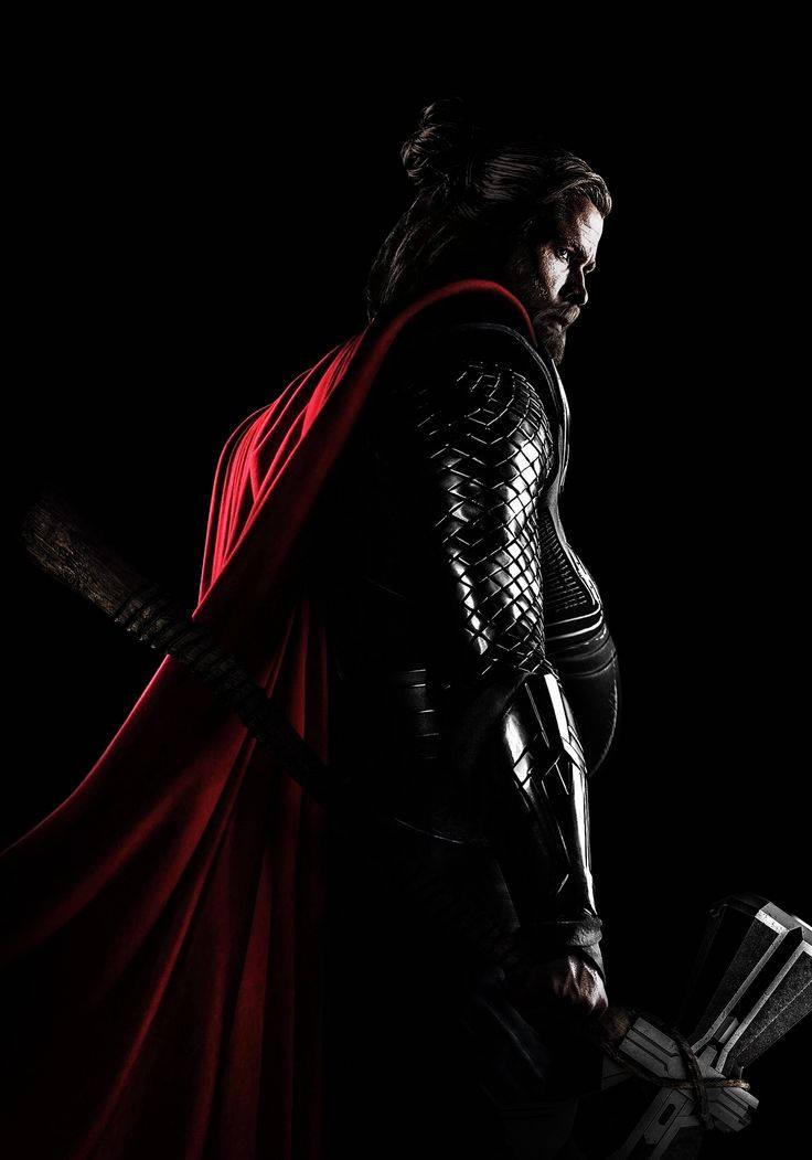 4k Avengers Thor In Shadow — 736x1051 wallpaper