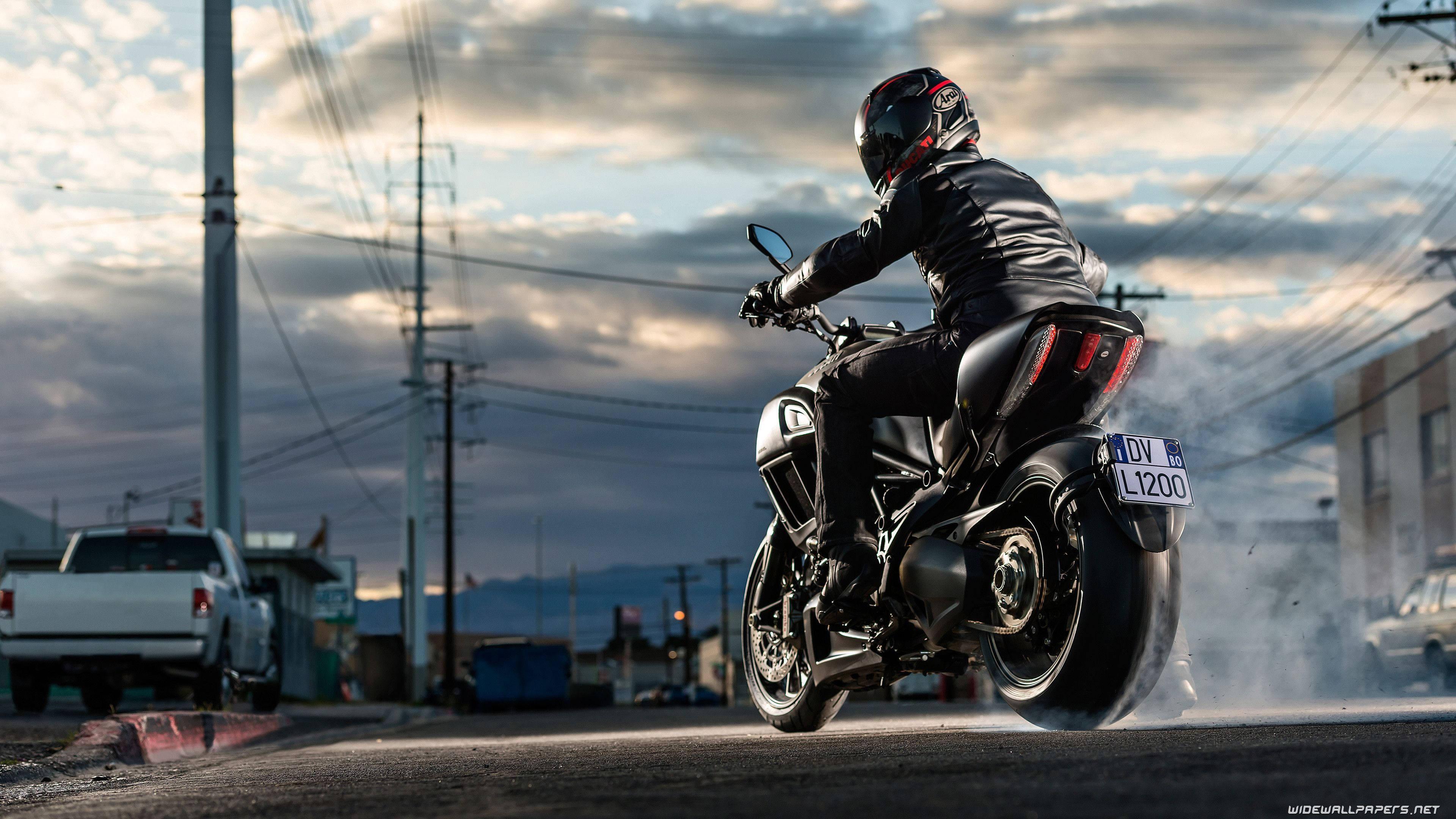 4k Bike Rider On A Ducati — 3840x2160 wallpaper