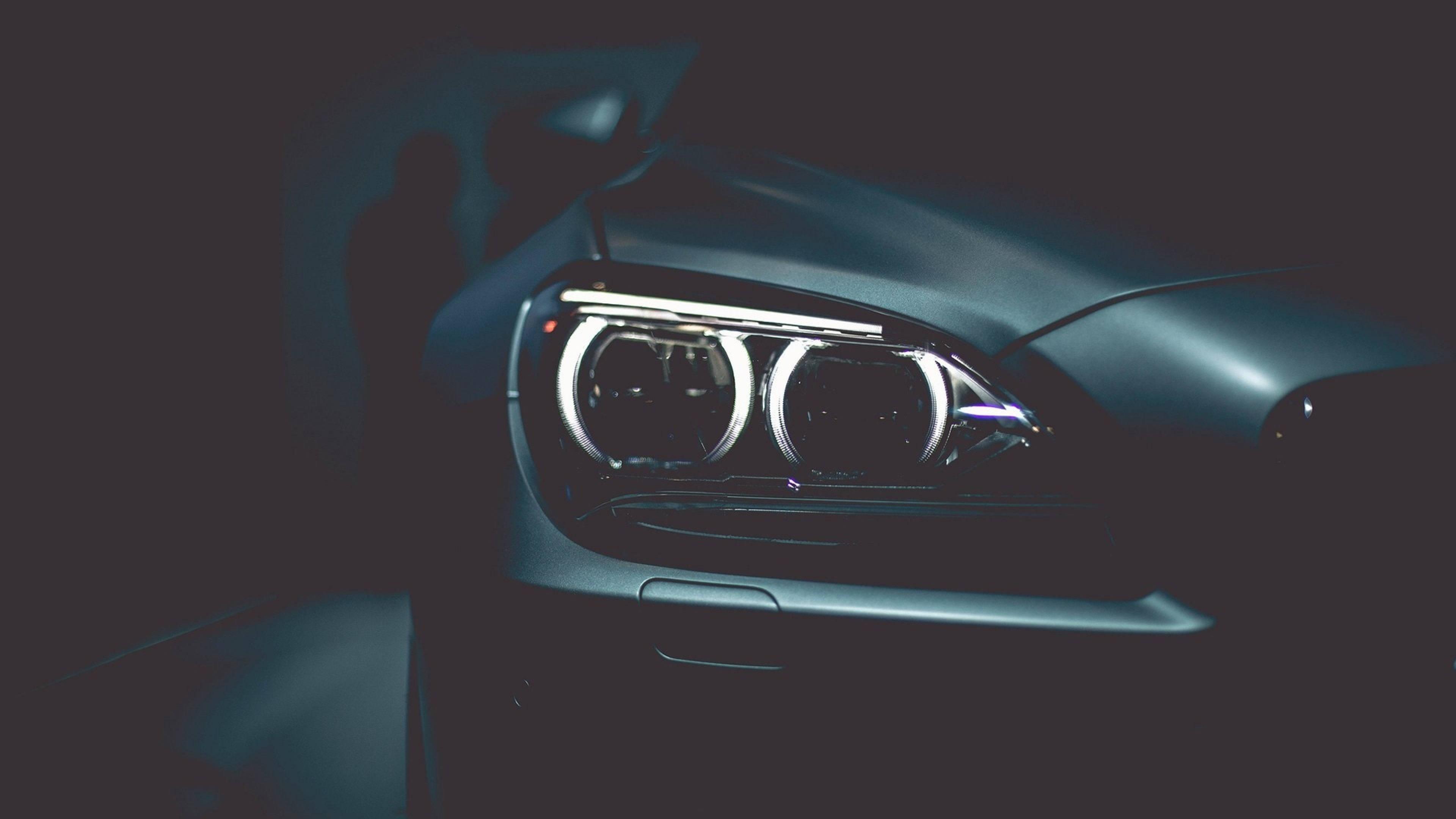 4K BMW Headlights — 3840x2160 wallpaper