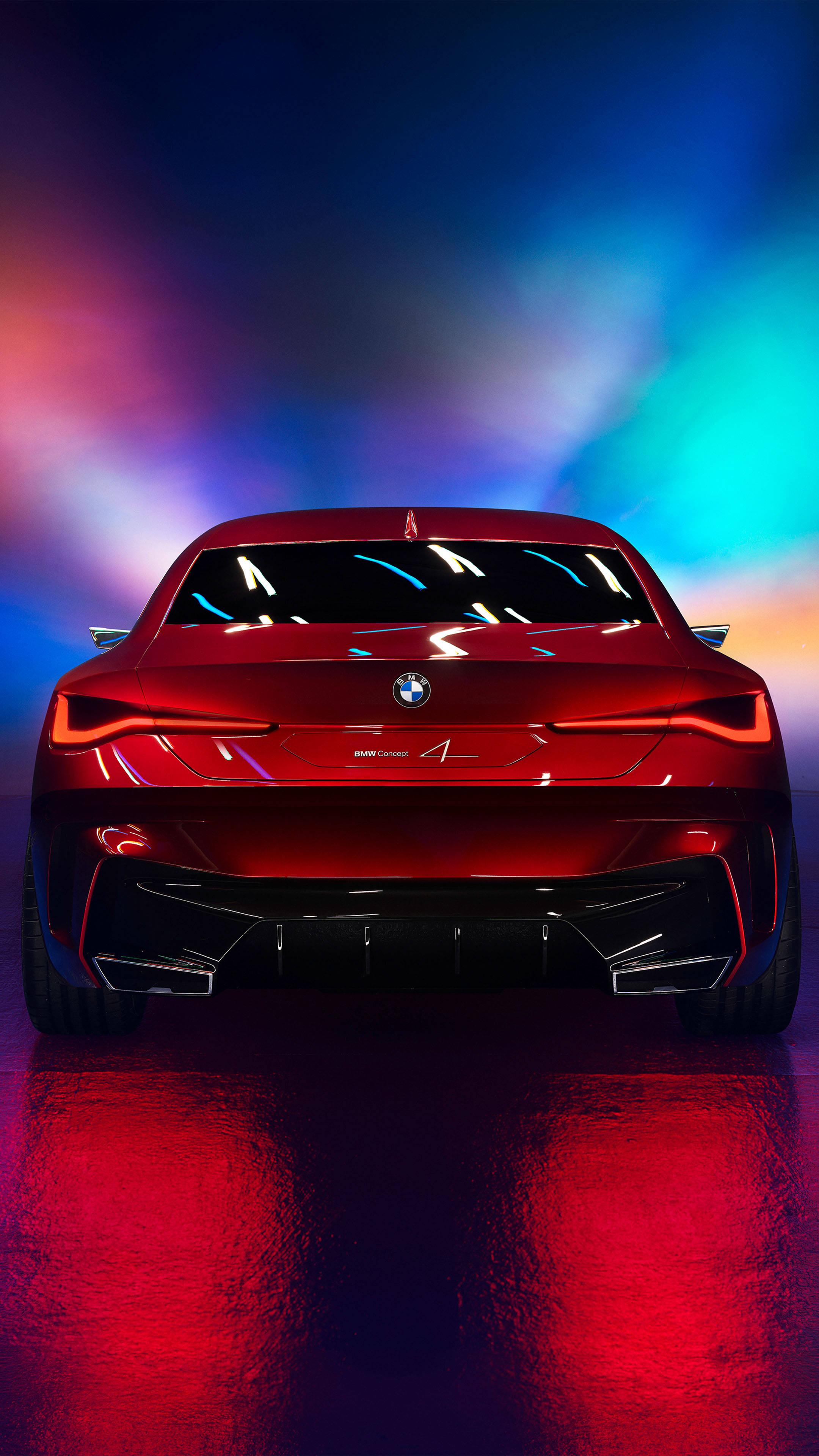 4K BMW I4 Red — 2160x3840 wallpaper