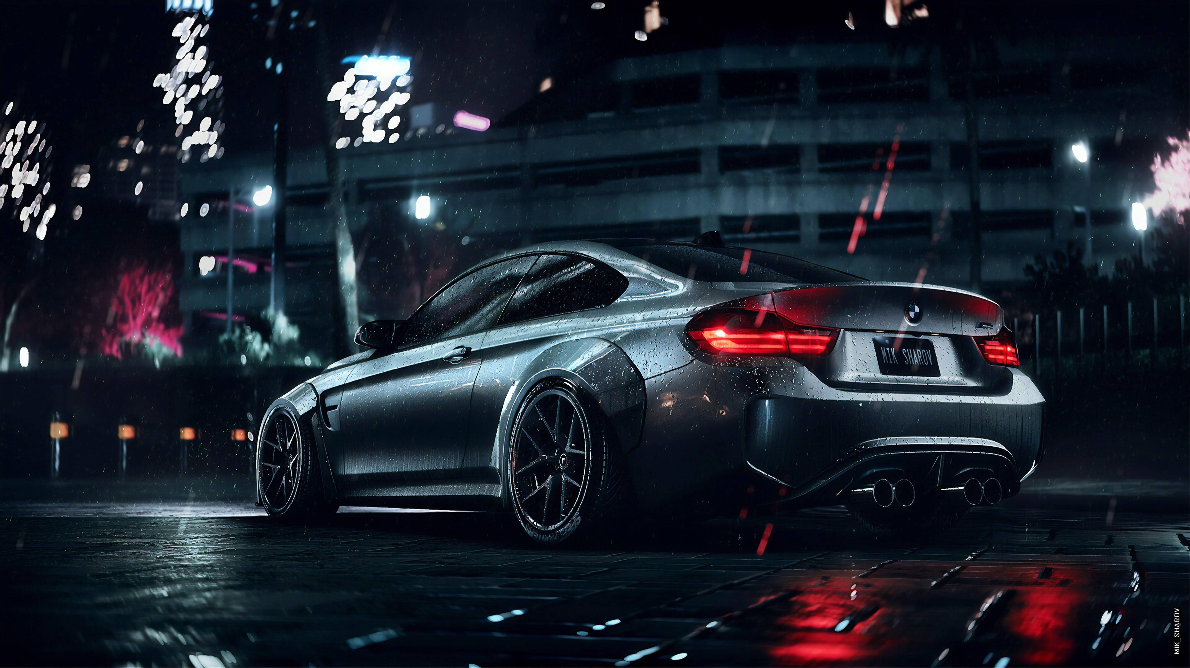 4K BMW In Rain — 3840x2158 wallpaper
