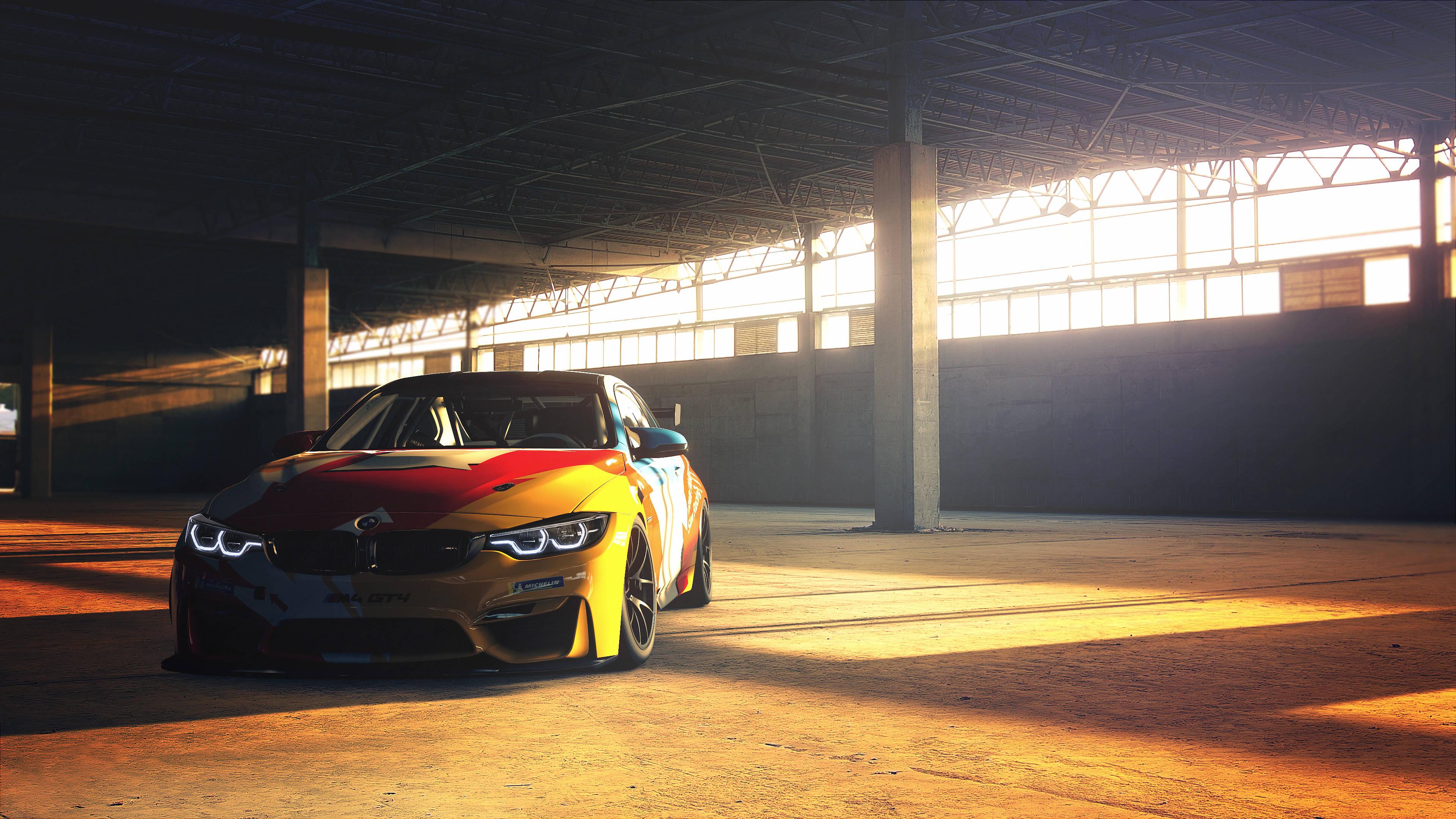 4K BMW M4 GTS In Warehouse — 3840x2160 wallpaper