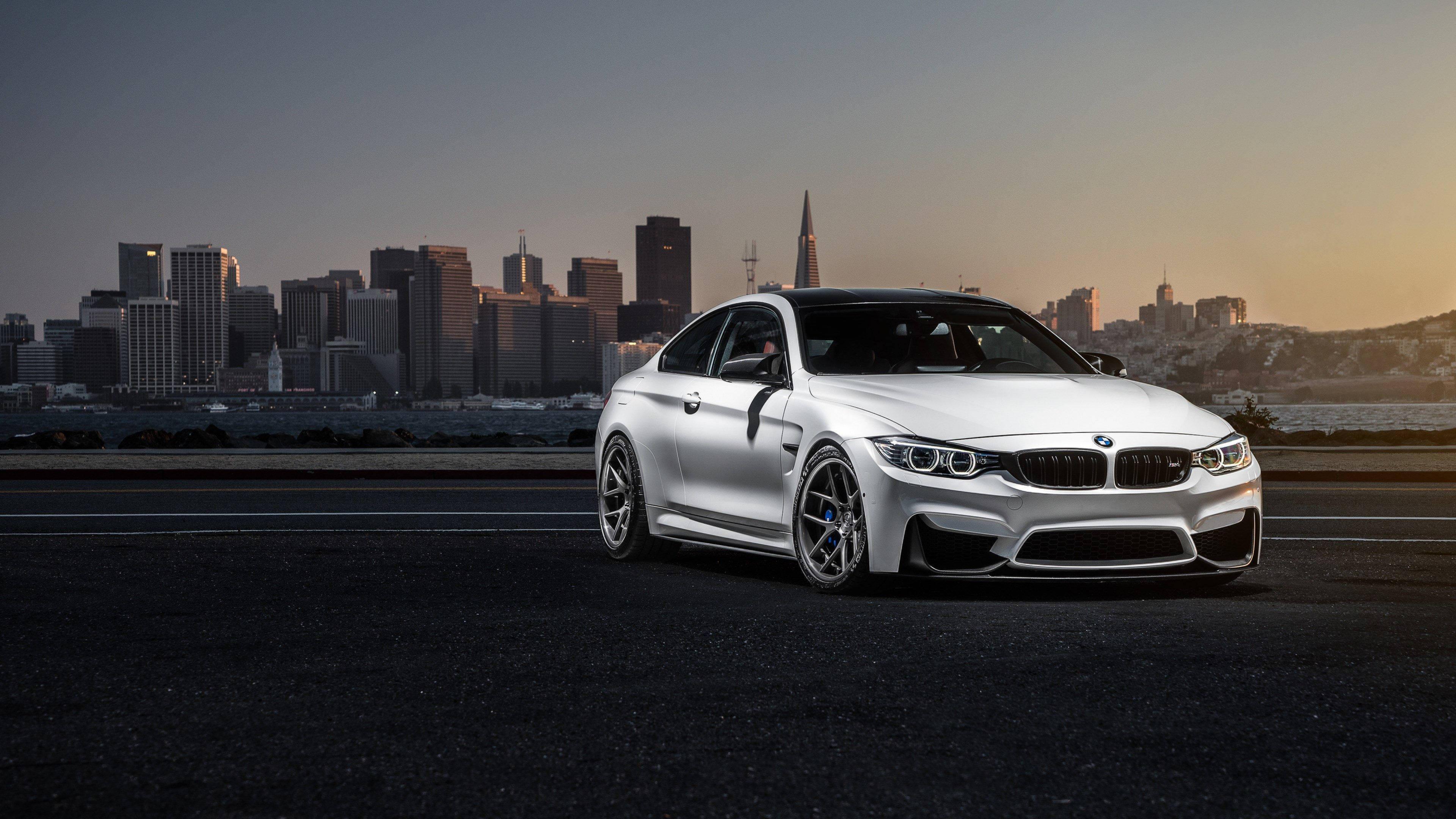4K BMW White Car — 3840x2160 wallpaper