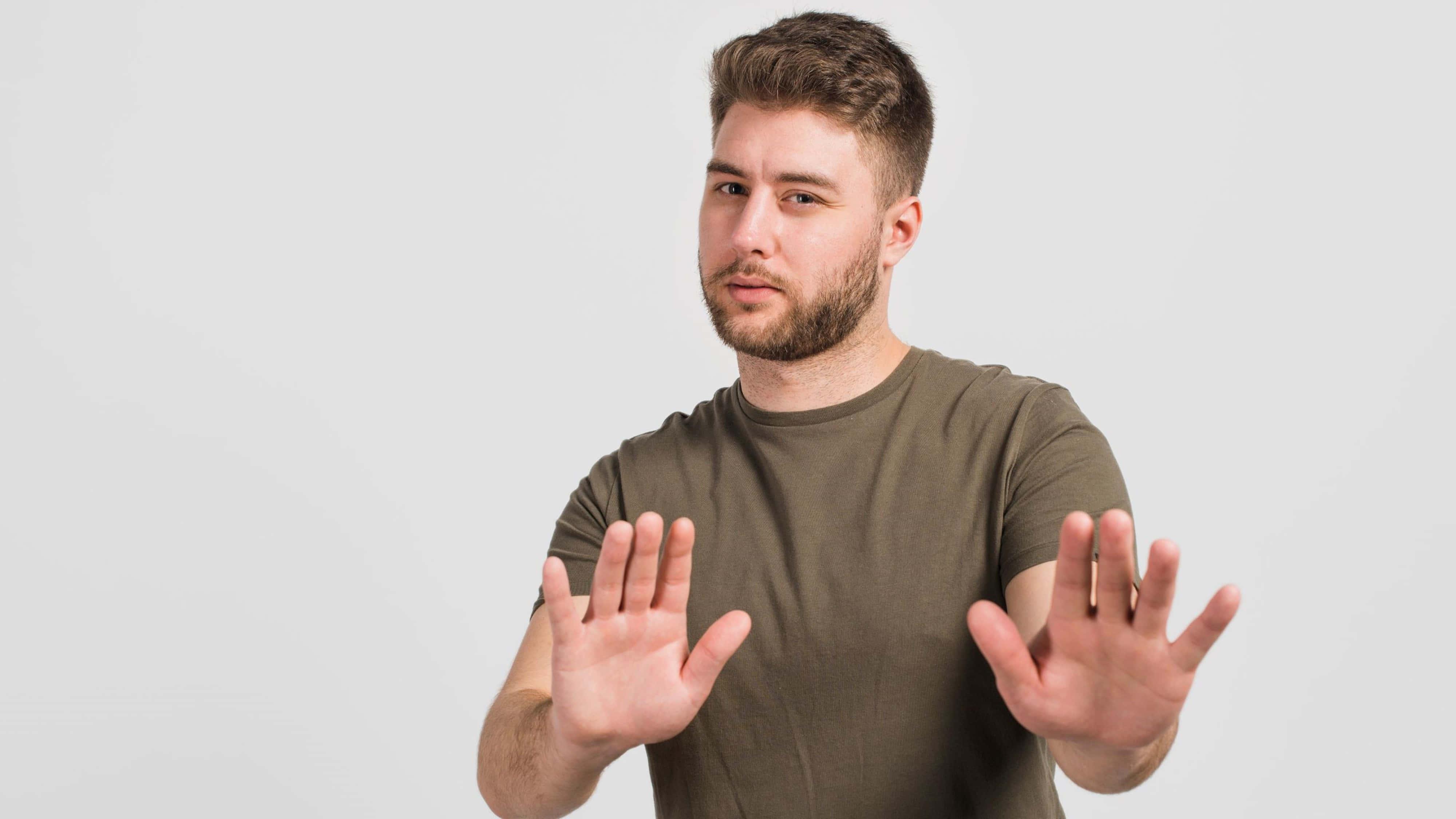 4K Boys Attitude Guy Saying No — 4000x2250 wallpaper