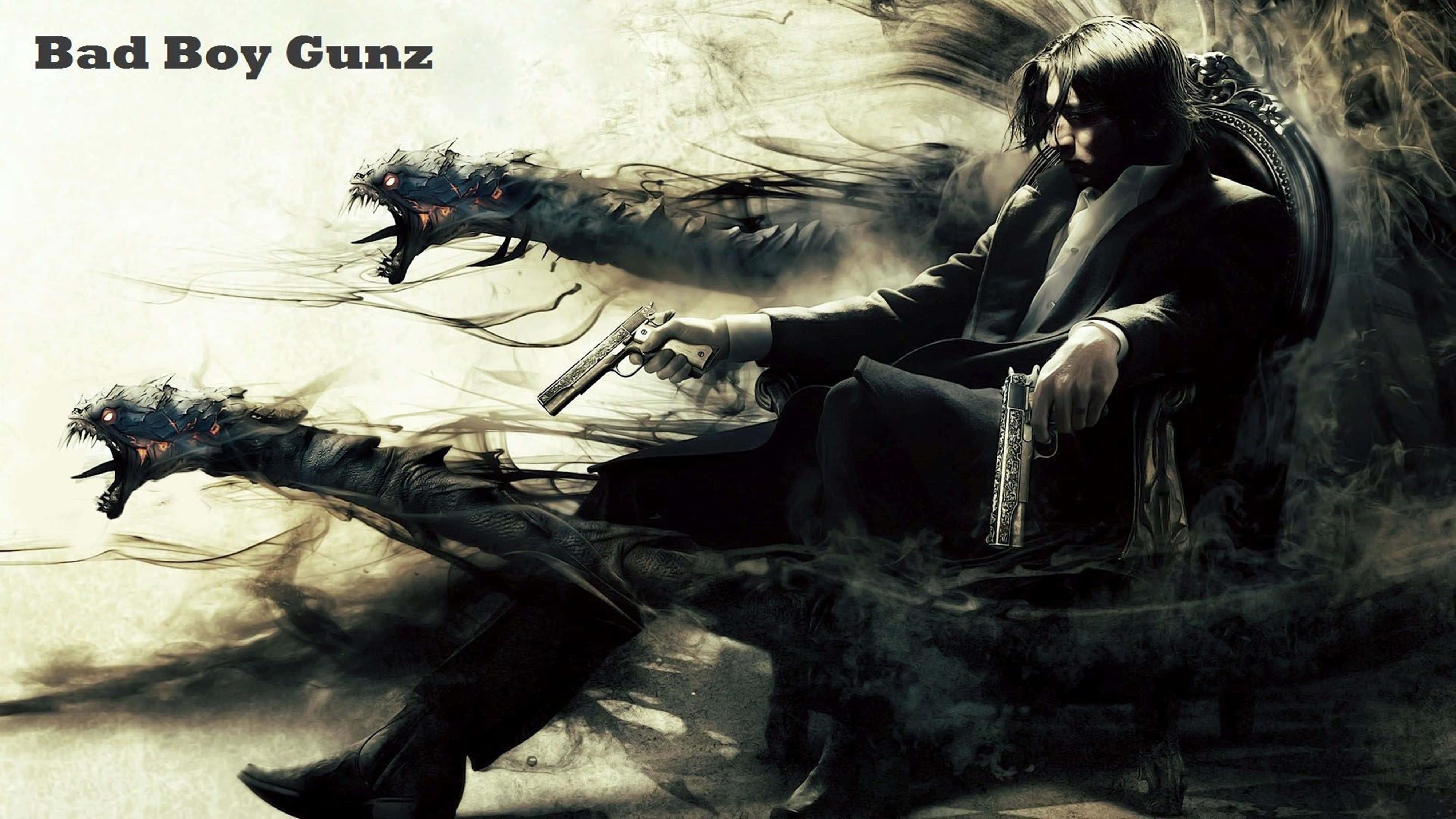 4K Boys Attitude The Darkness Graphic Art — 4000x2250 wallpaper
