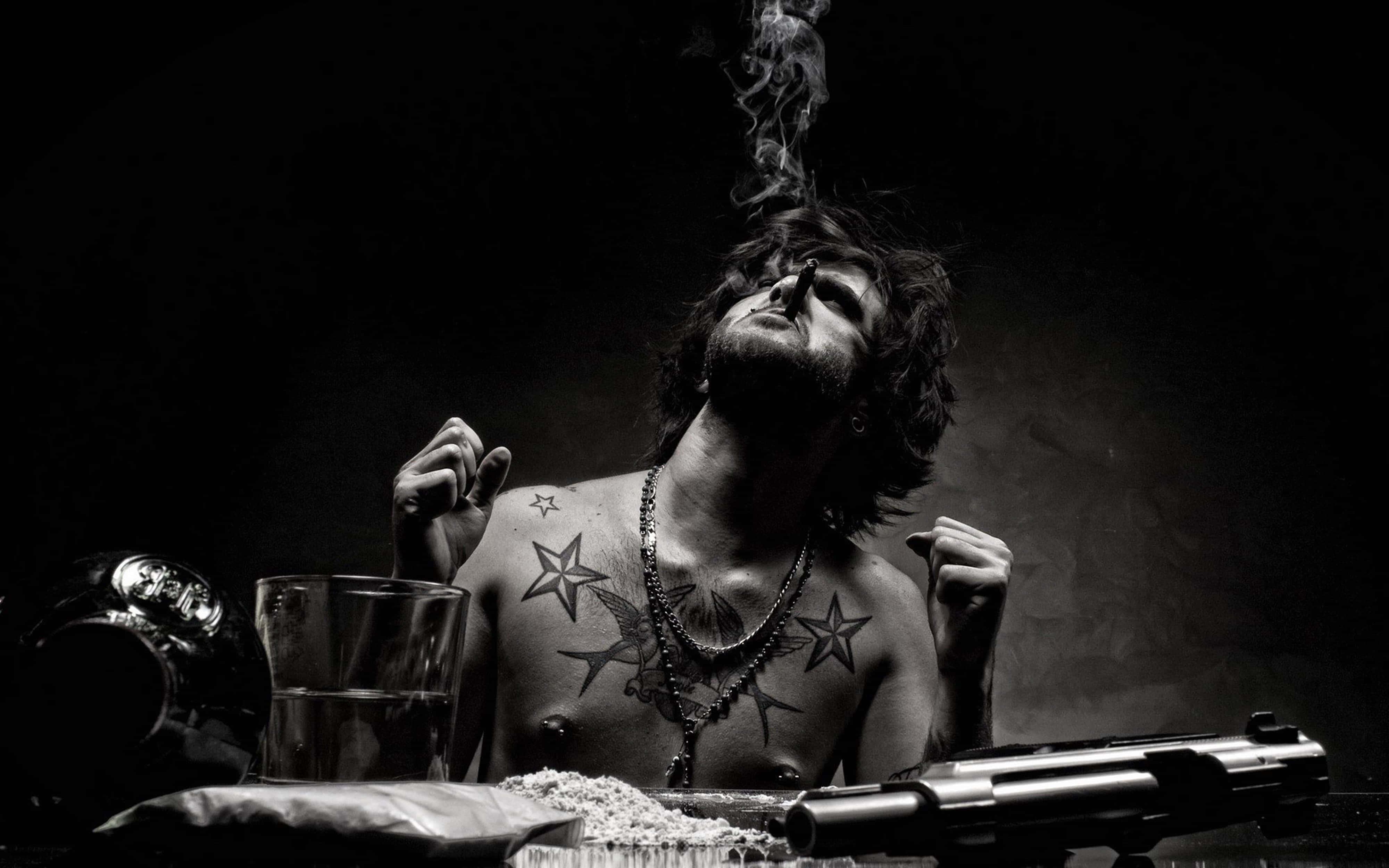4K Boys Attitude Topless While Smoking — 4000x2500 wallpaper