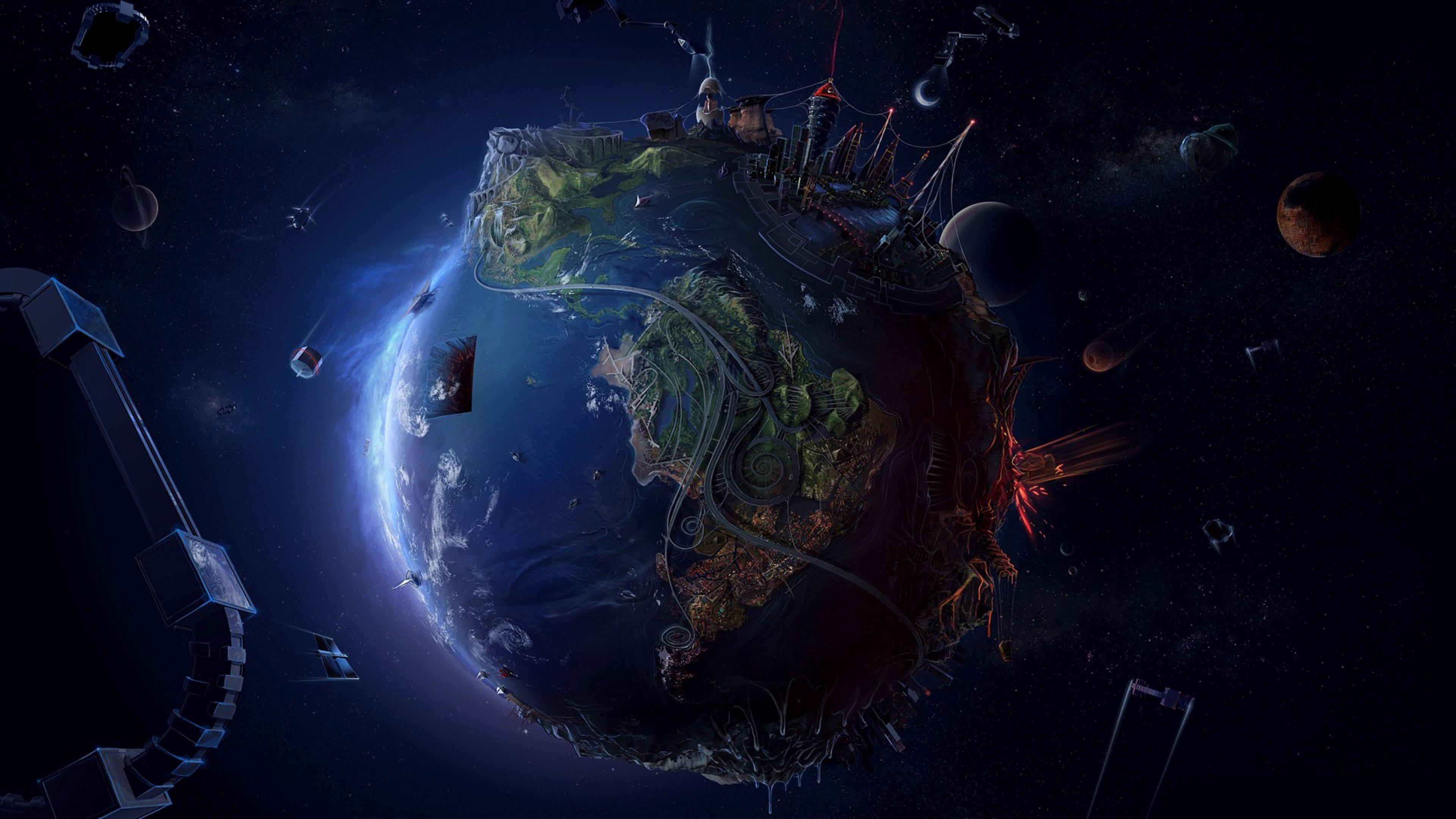 4k Earth 3D Graphic — 3840x2160 wallpaper