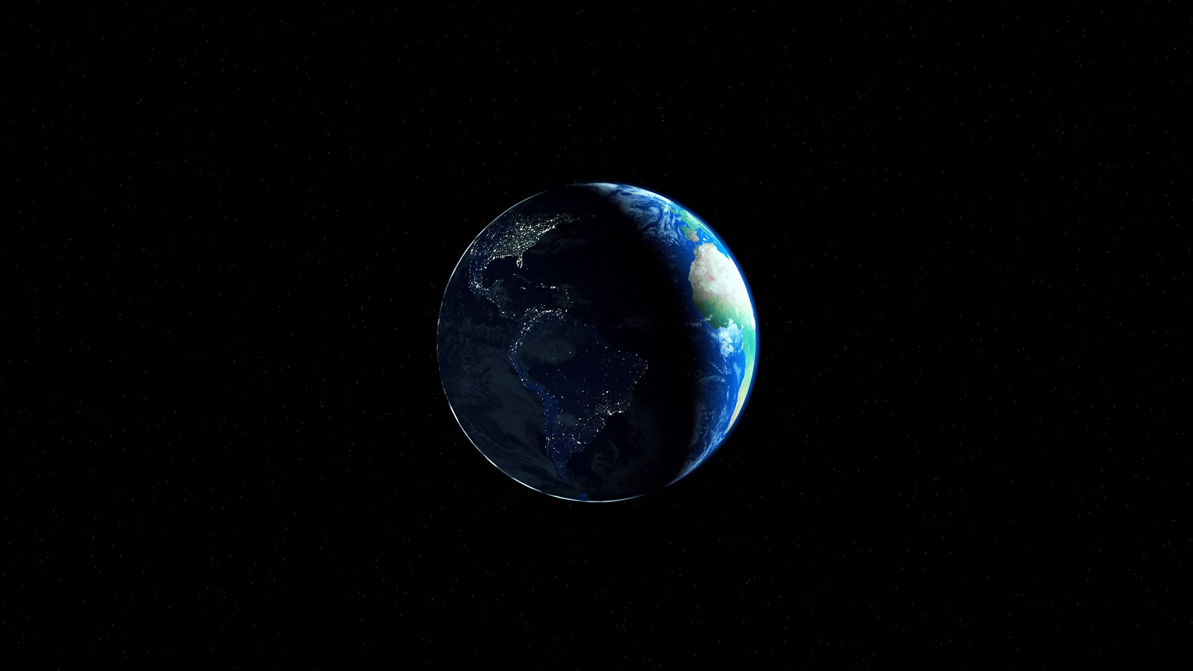 4k Earth Black Background — 3840x2160 wallpaper