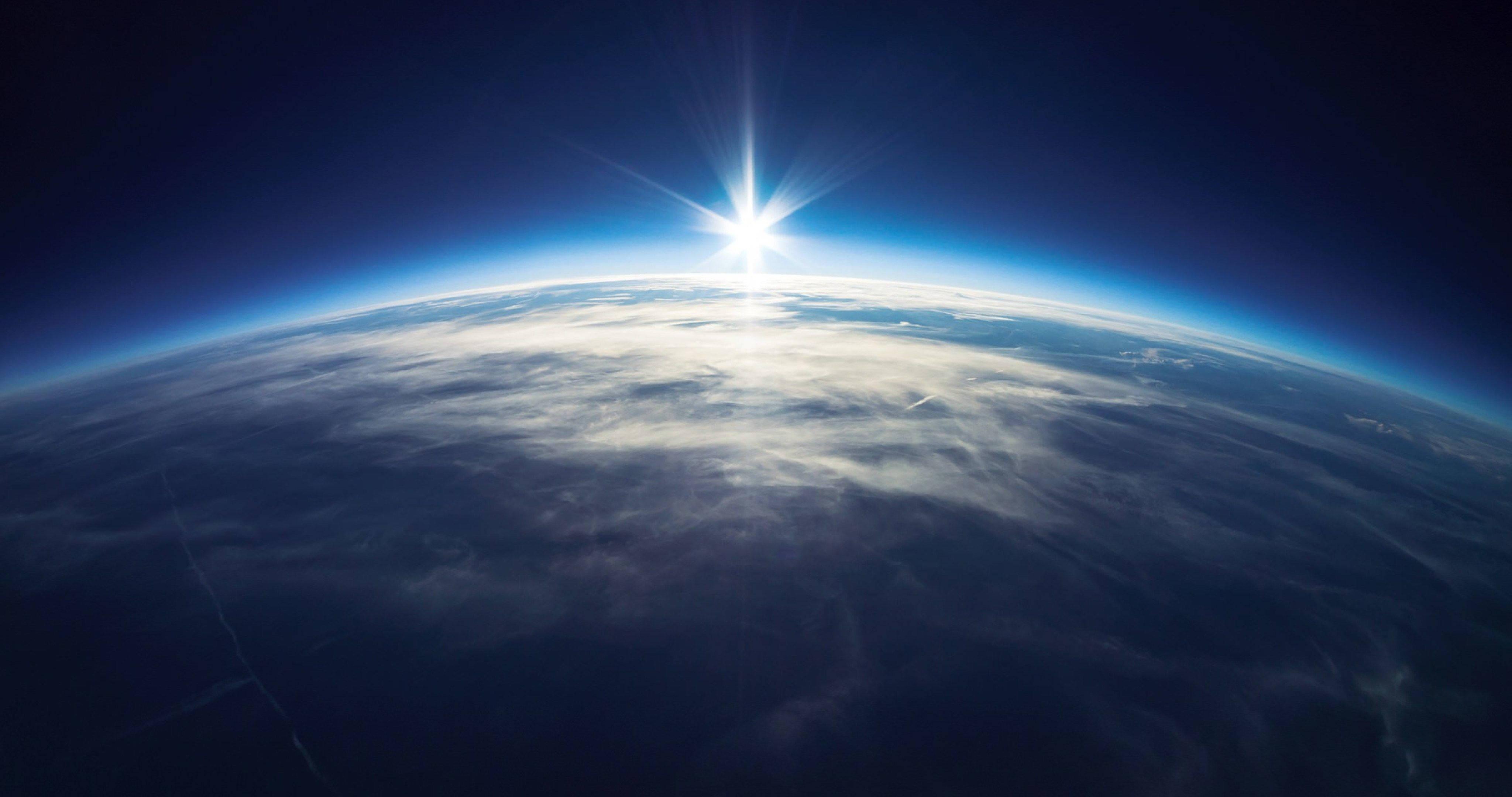 4k Earth Blue Flare — 4096x2160 wallpaper