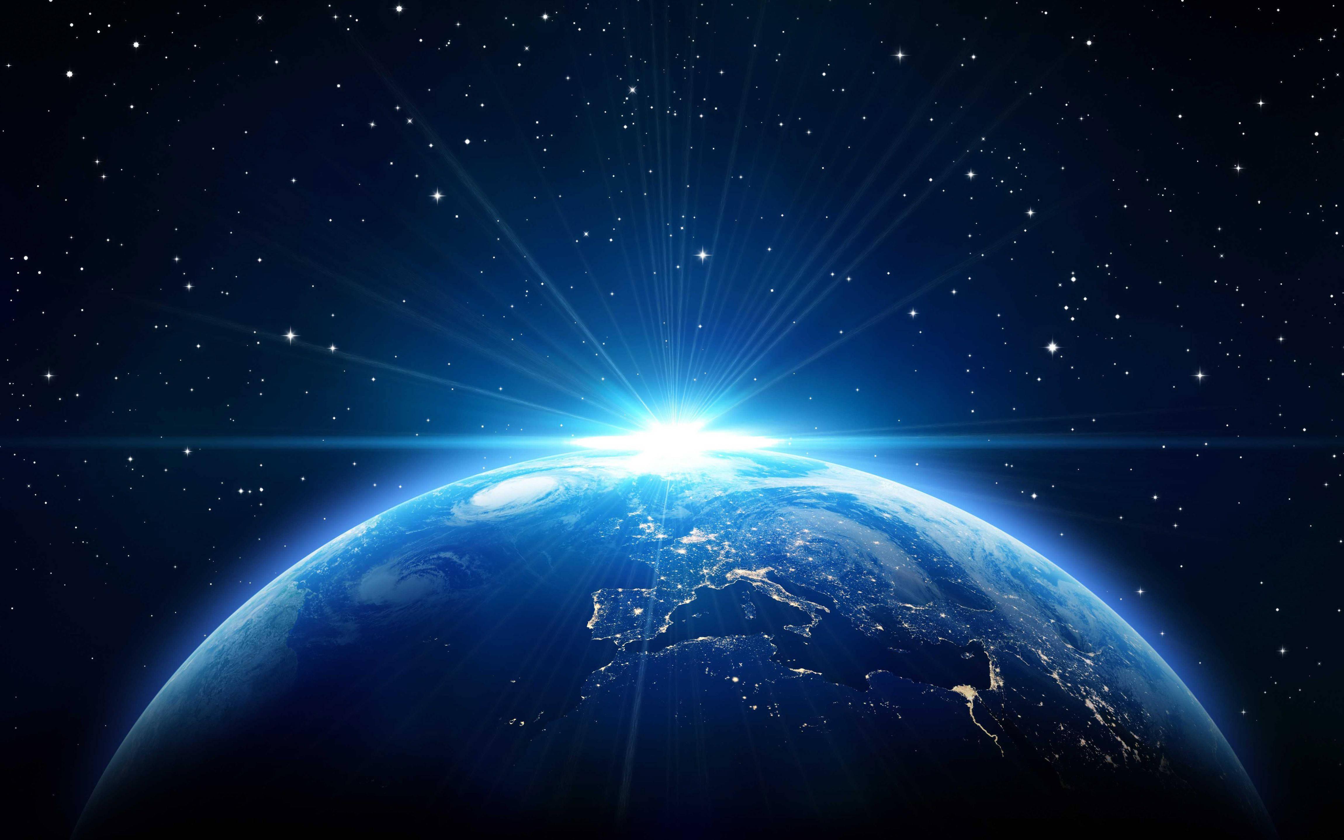 4k Earth Blue Sunrise — 4600x2875 wallpaper