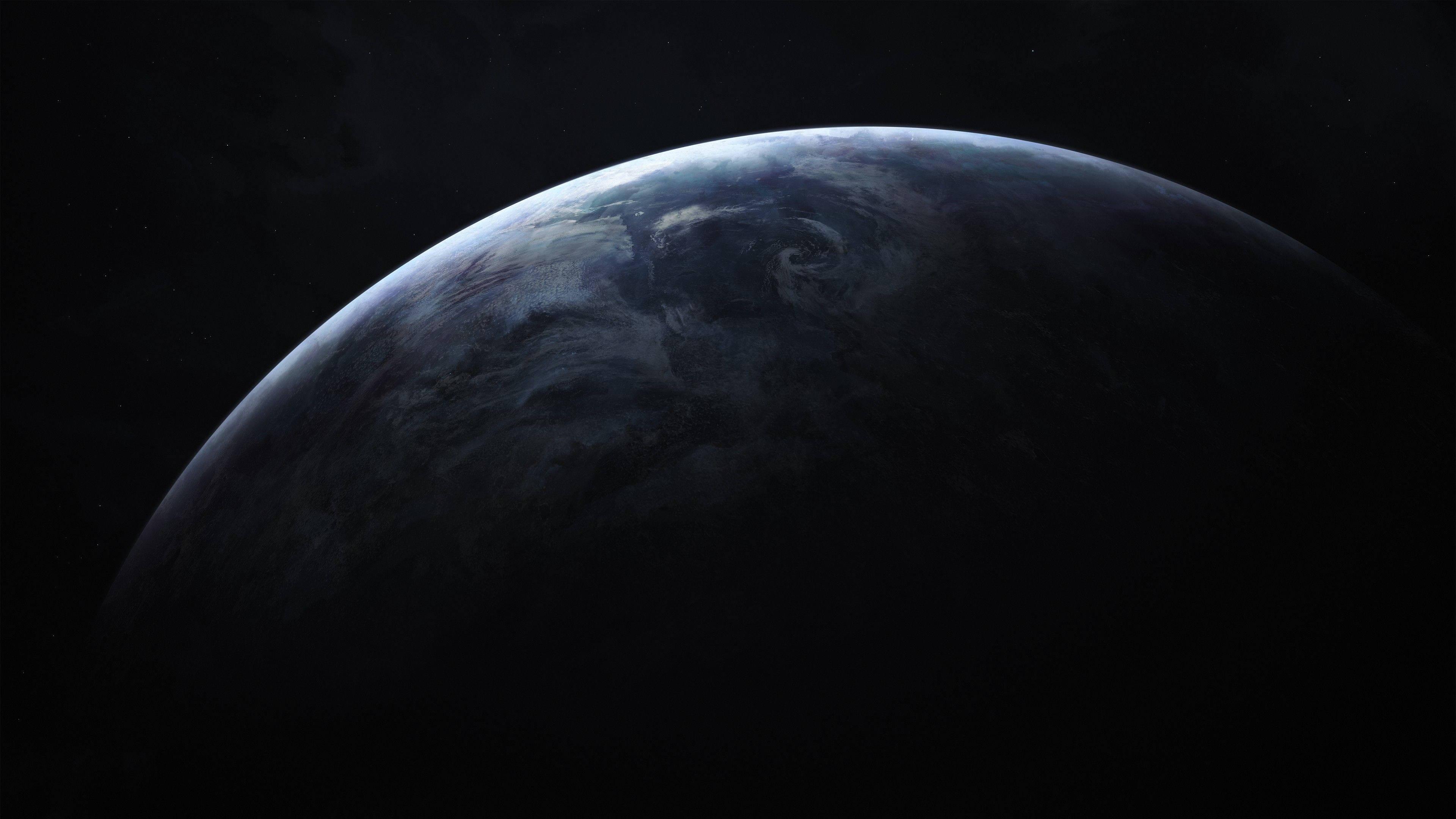 4k Earth Dark Planet — 3840x2160 wallpaper