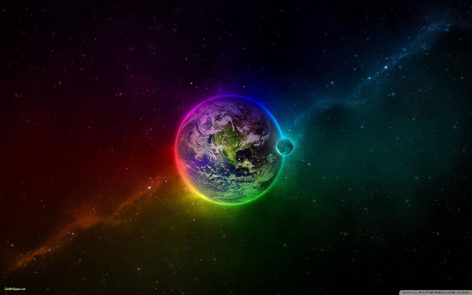 4k Earth Rainbow Color — 1600x1000 wallpaper