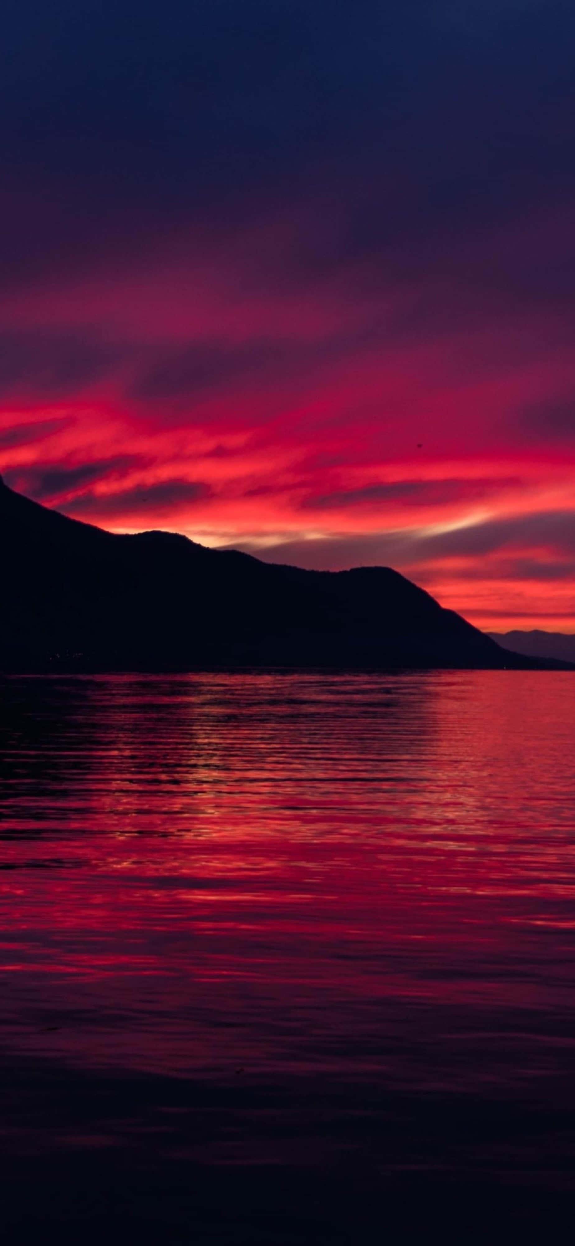 4k Iphone Red Sky Nature — 1848x4000 wallpaper