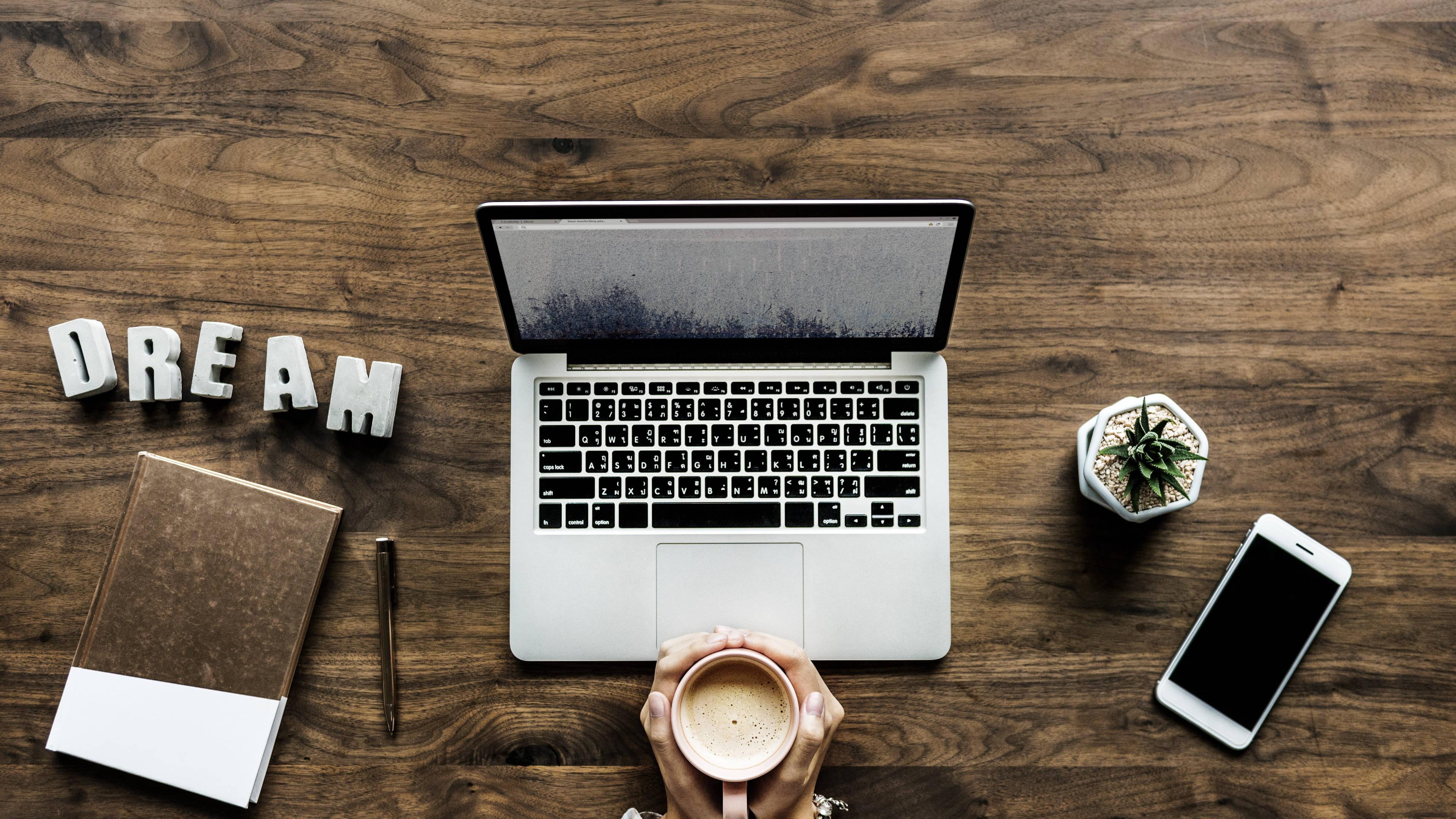 4K Laptop Dream Desk — 3840x2160 wallpaper