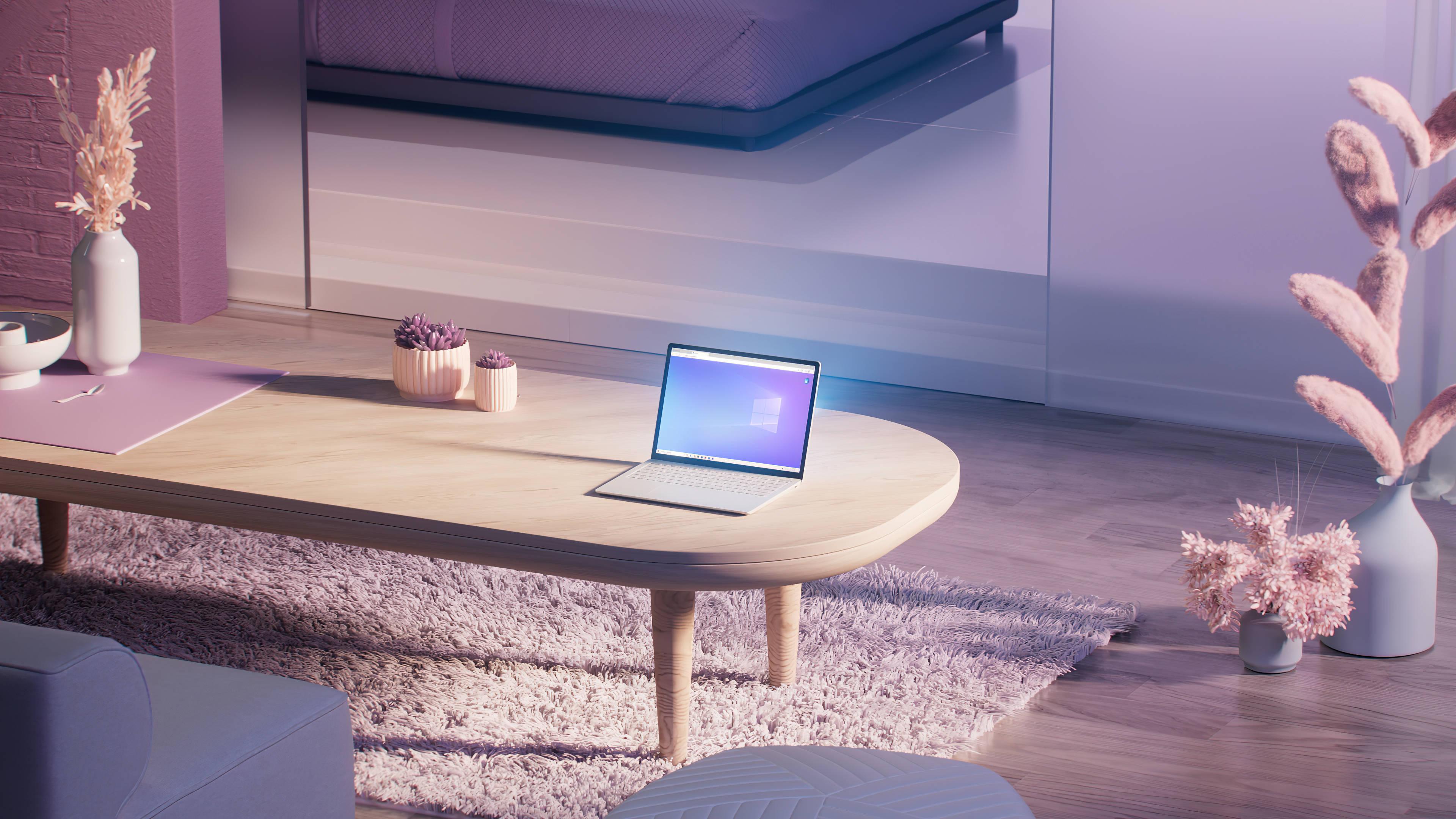4k Laptop On Center Table — 3840x2160 wallpaper