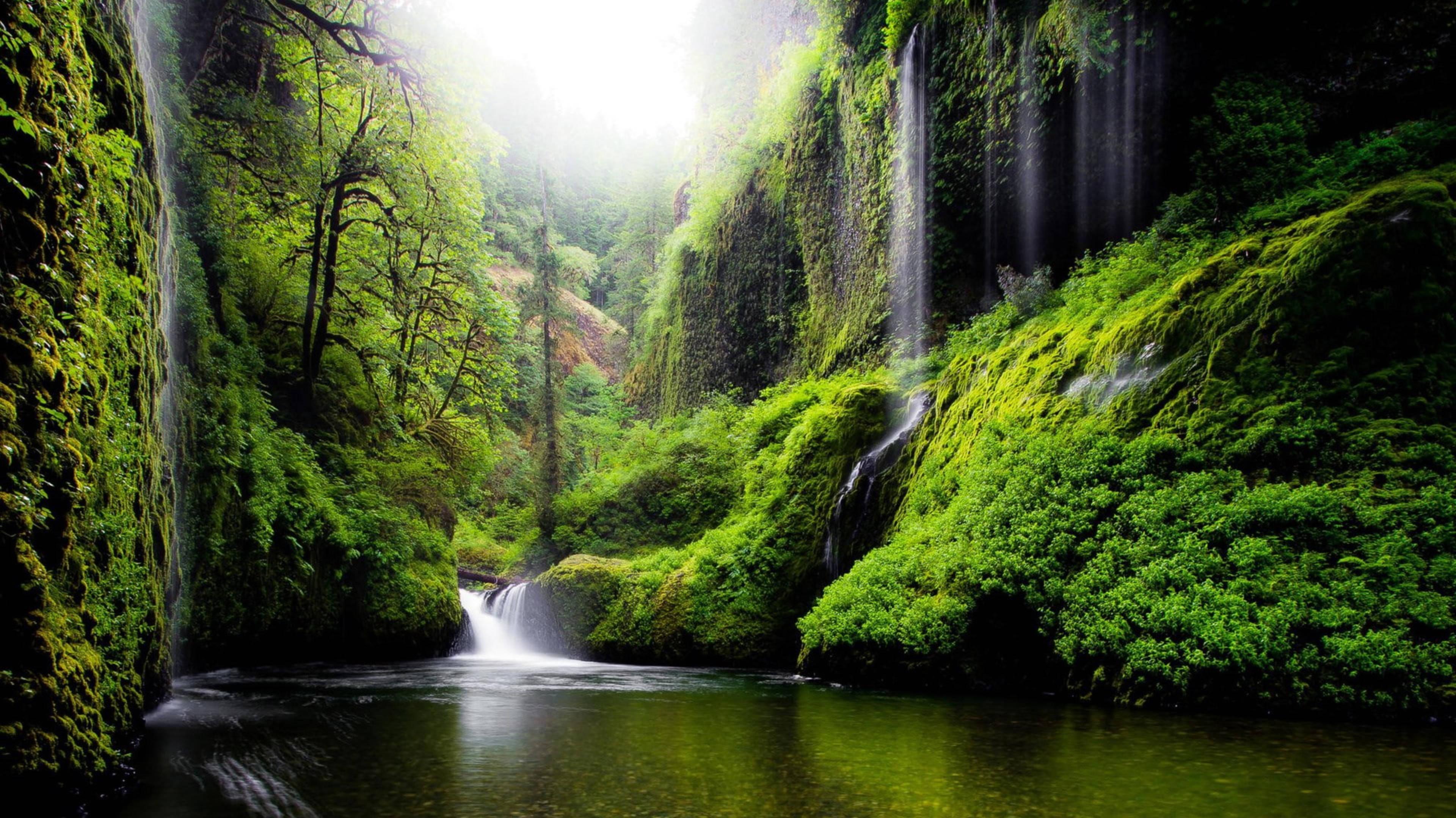 4K Laptop Waterfalls Landscape — 3840x2160 wallpaper